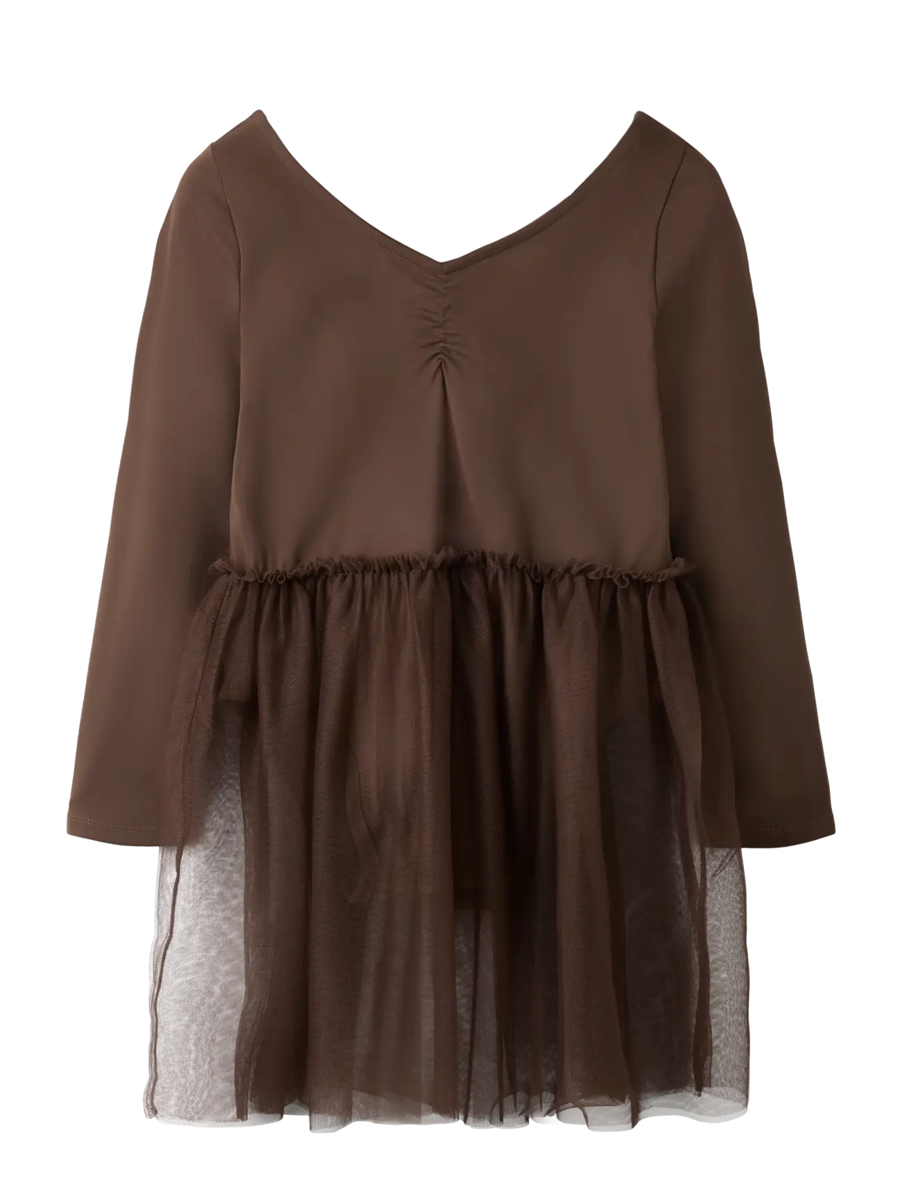 name it NMFDAISY LS SLIM DRESS - Festkjoler - CHOCOLATE MARTINI / brown
