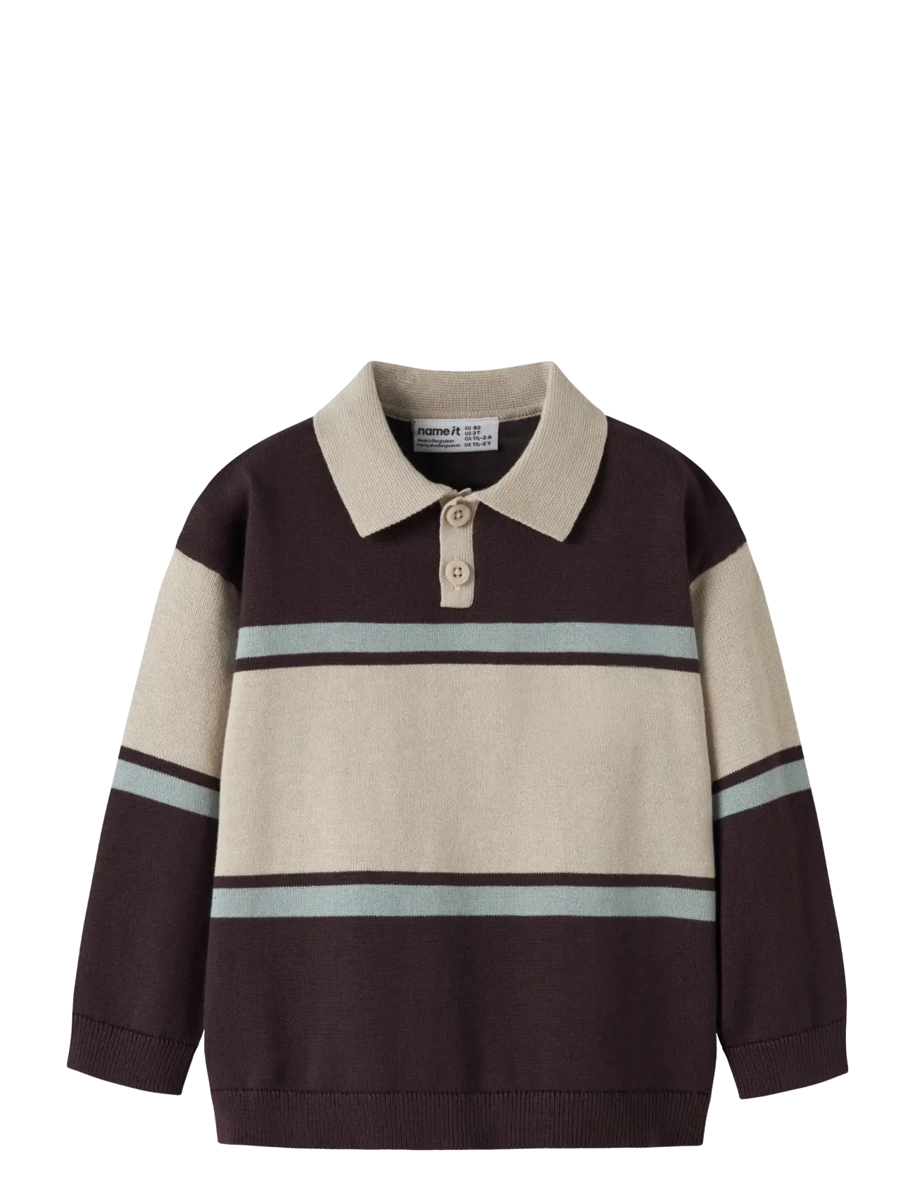 name it NMMRAL LS KNIT POLO - Polo shirts - CHOCOLATE PLUM / brown