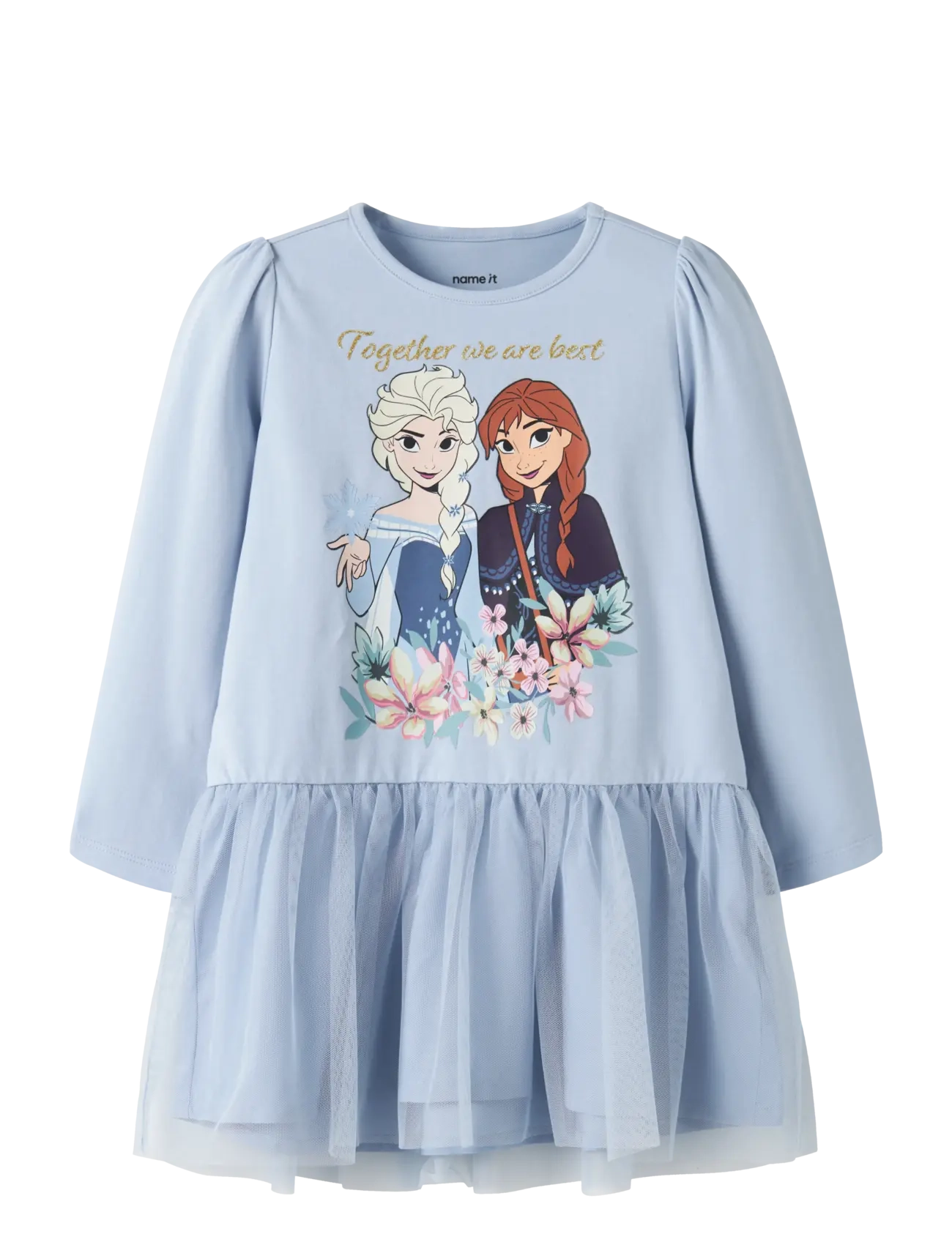 name it NMFJALIRA FROZEN LS TULLE DRESS WDI - Langærmede babykjoler - SUBDUED BLUE / blue