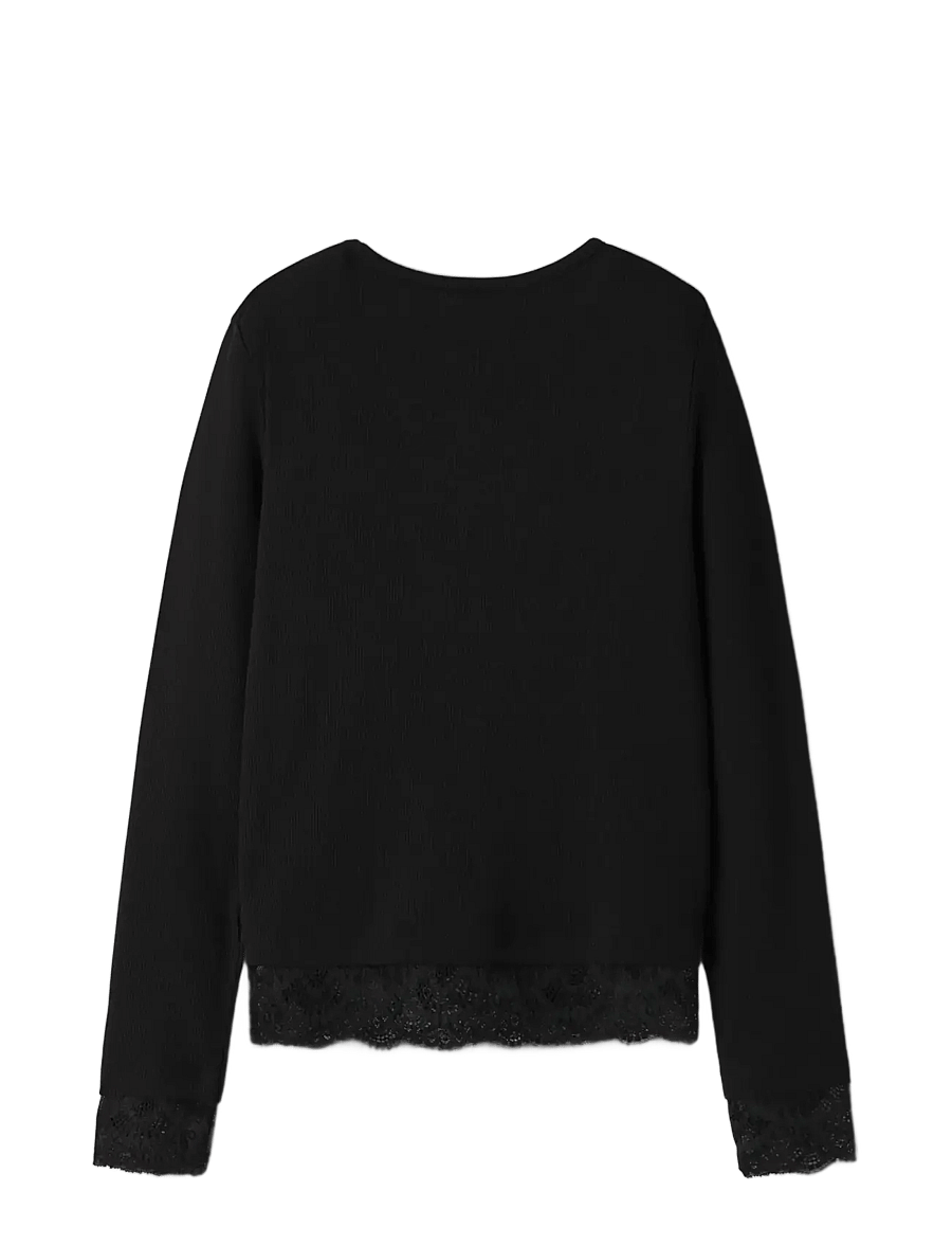 name it - NKFROSIMA LS SLIM TOP - langärmelig - black - 1