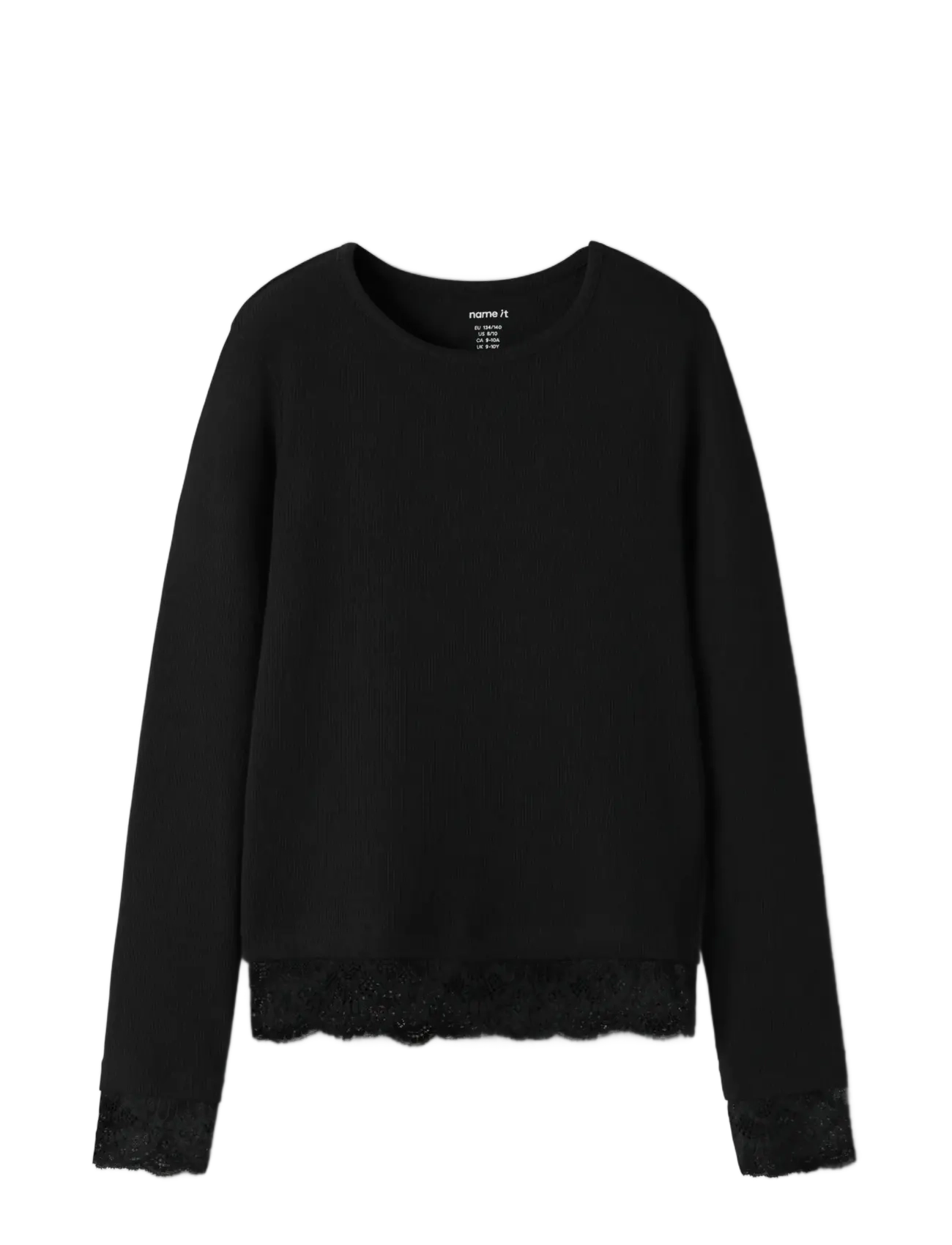 name it - NKFROSIMA LS SLIM TOP - long-sleeved t-shirts - black - 2