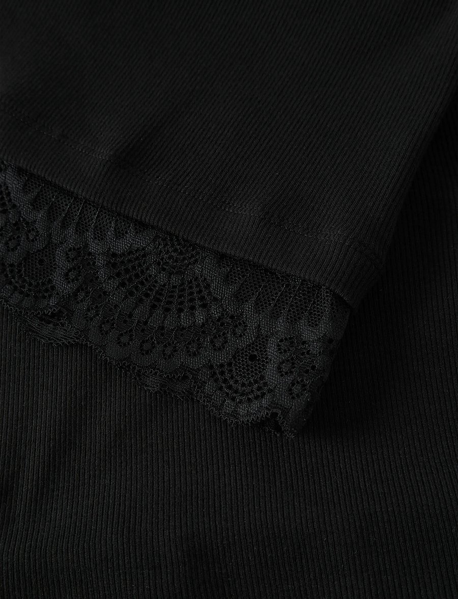 name it - NKFROSIMA LS SLIM TOP - langärmelig - black - 3