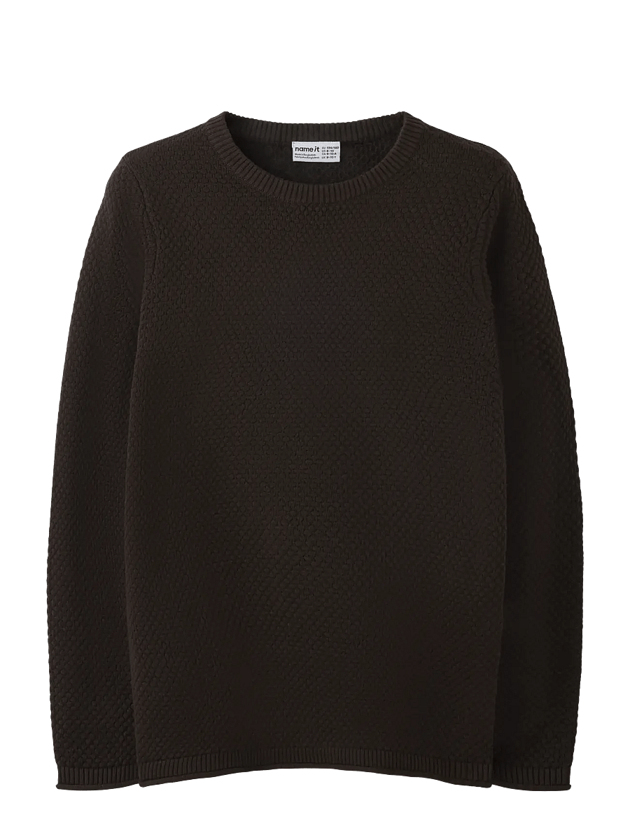 name it - NKMROJ LS KNIT - chocolate plum - 0