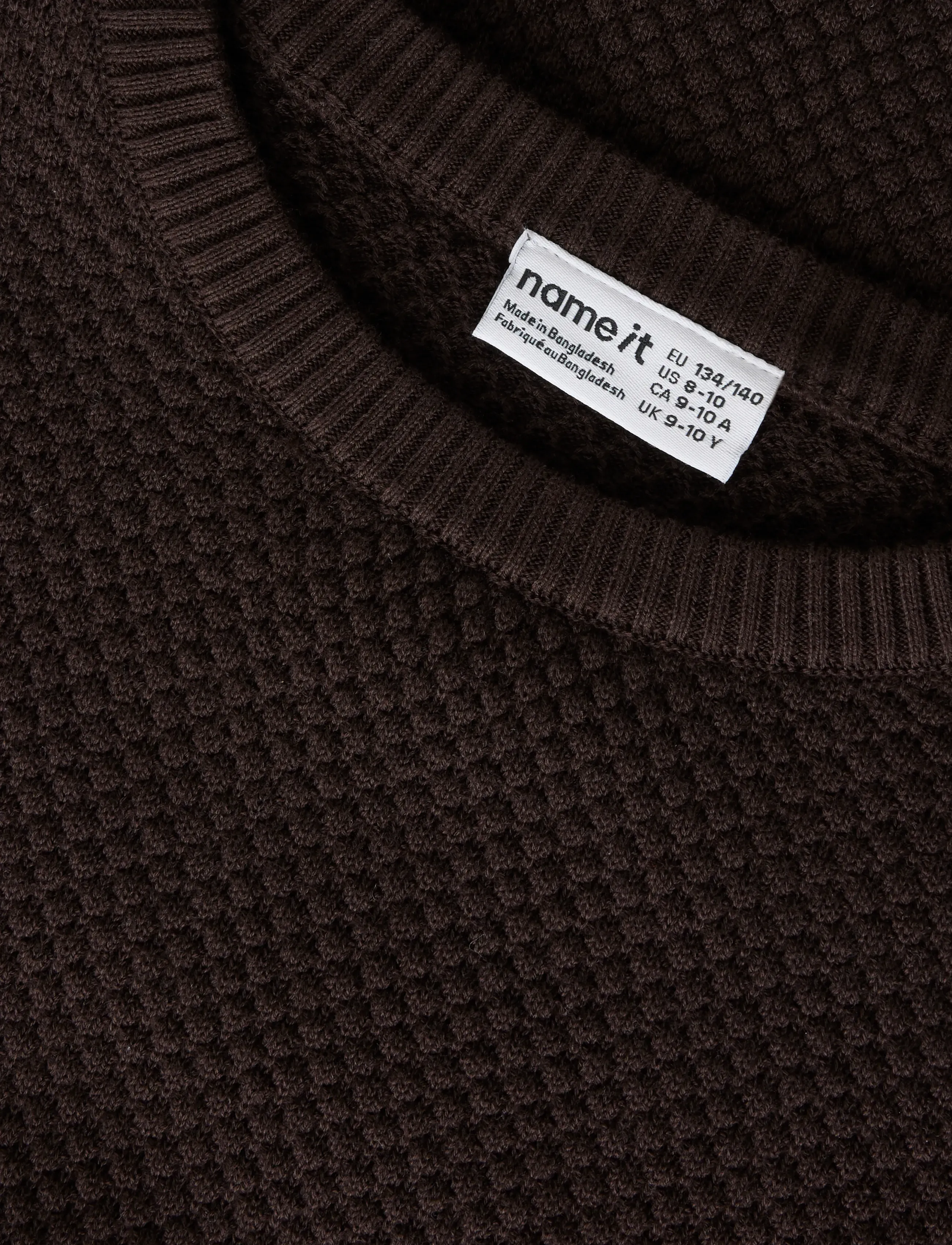 name it - NKMROJ LS KNIT - chocolate plum - 2