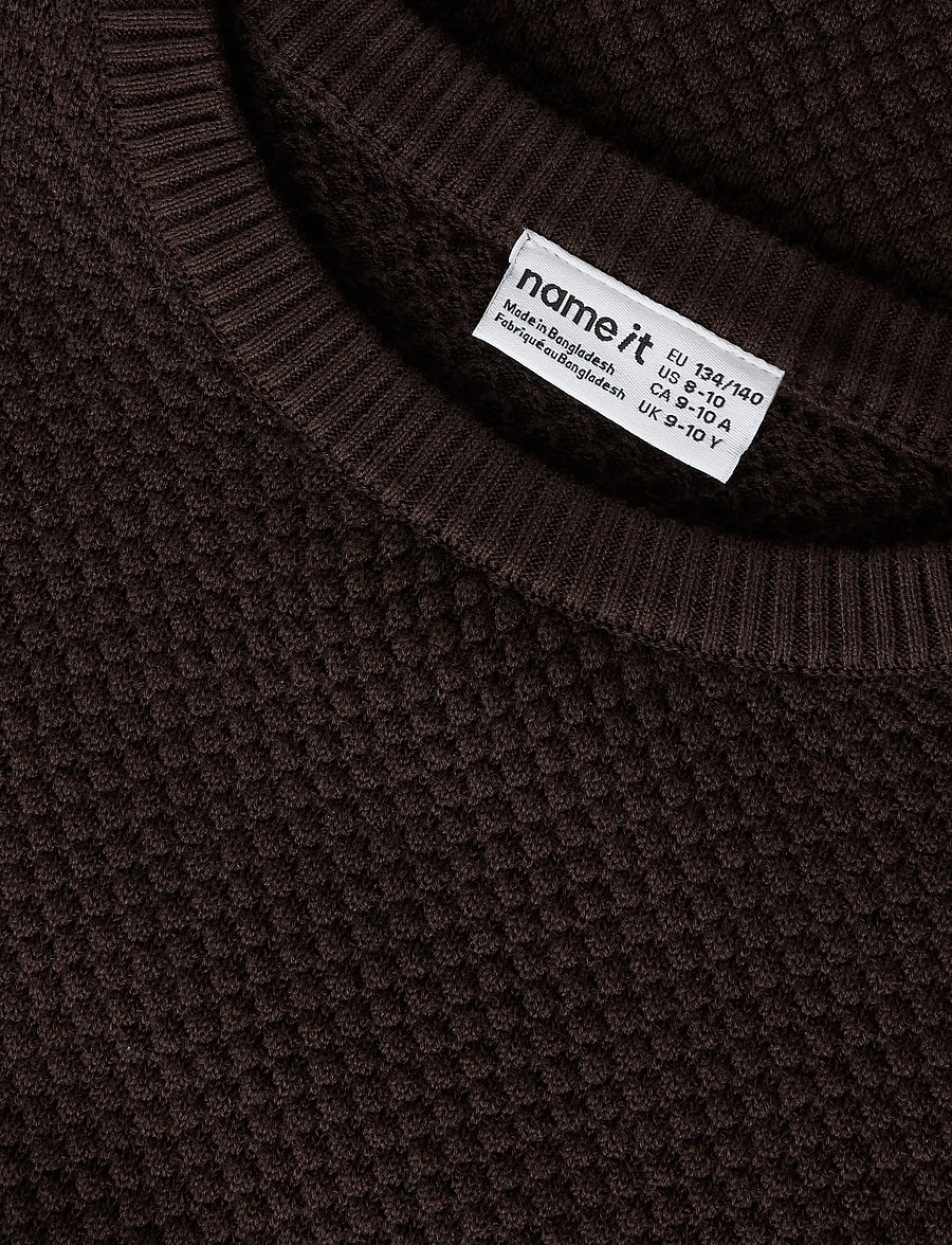 name it - NKMROJ LS KNIT - chocolate plum - 2