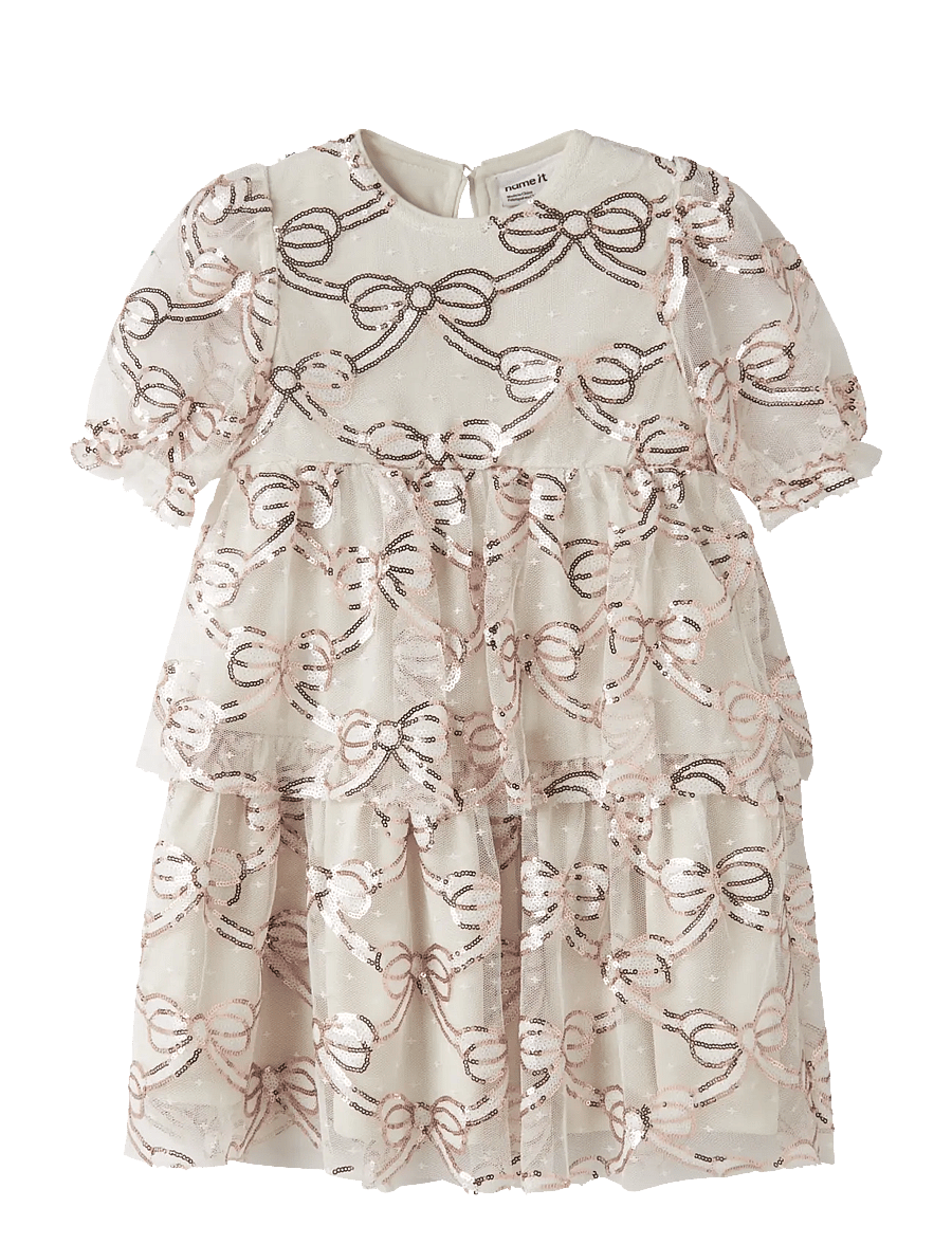 name it - NMFRILA TULLE SS DRESS - birch - 0