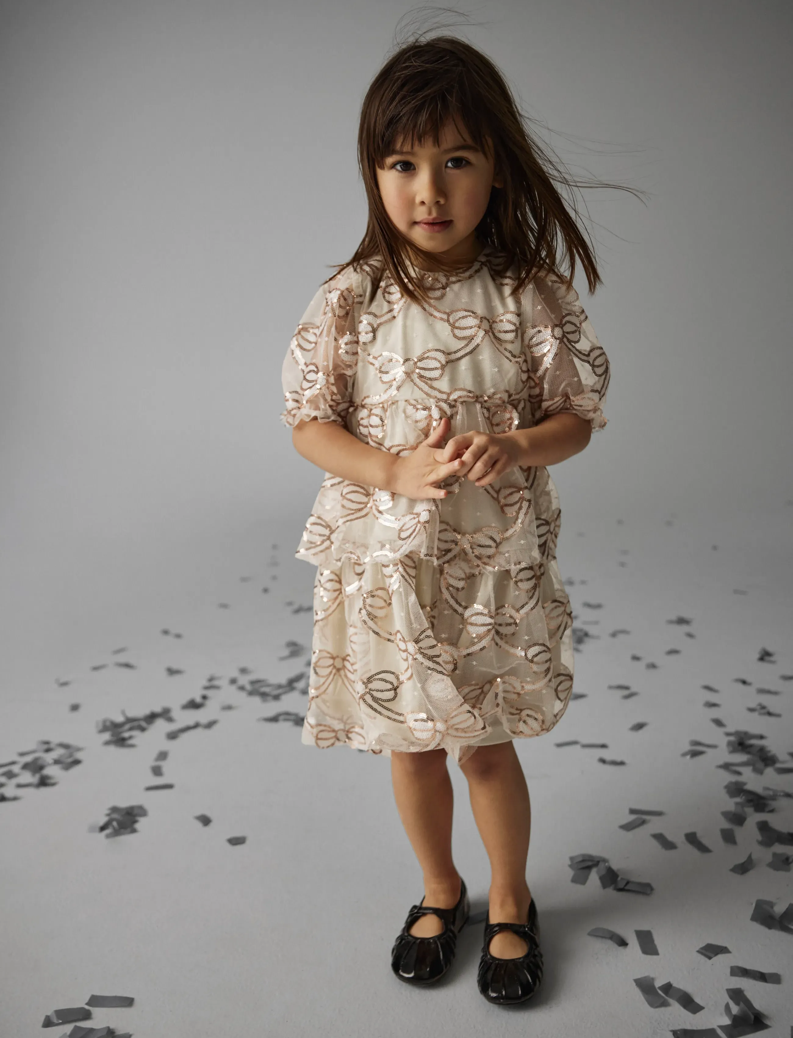 name it - NMFRILA TULLE SS DRESS - birch - 2