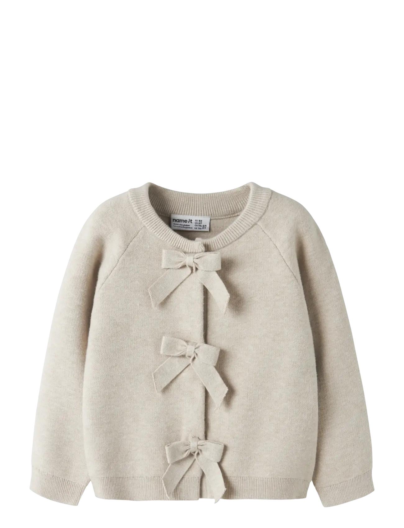 name it NMFRAIN LS LOOSE KNIT CARD - Kurtki przejściowe - PEYOTE MELANGE / beige