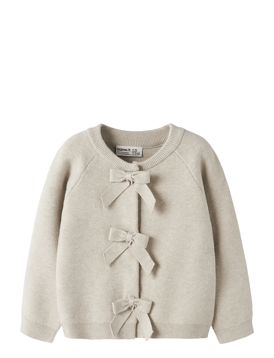 name it - NMFRAIN LS LOOSE KNIT CARD - einkaufen nach alter von - peyote melange - 0