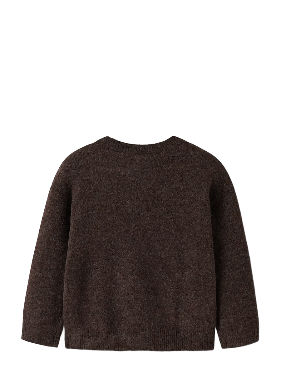 name it - NMFRAVI LS KNIT - trøjer - chocolate plum - 1