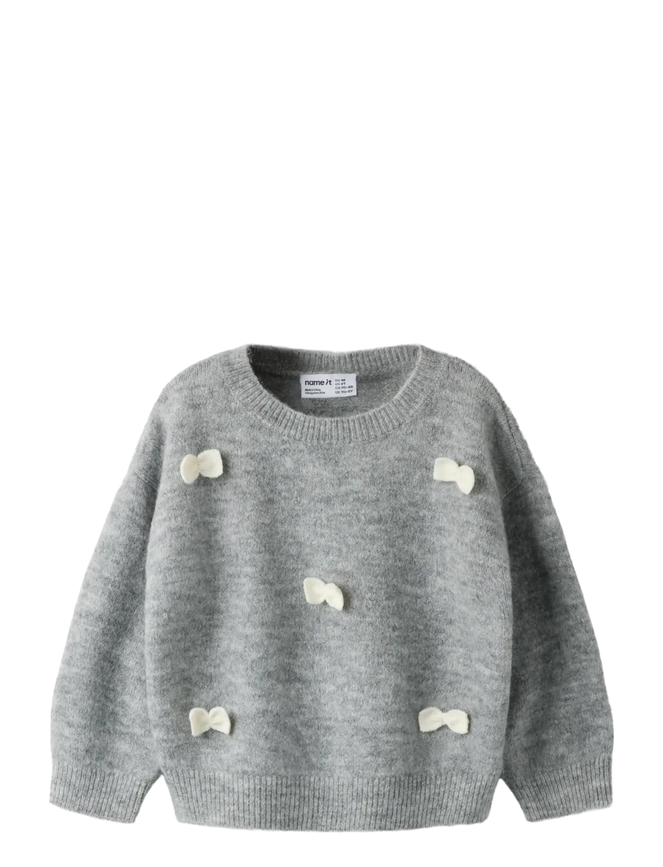 name it NMFRAVI LS KNIT - Kleidung - GREY MELANGE / grey