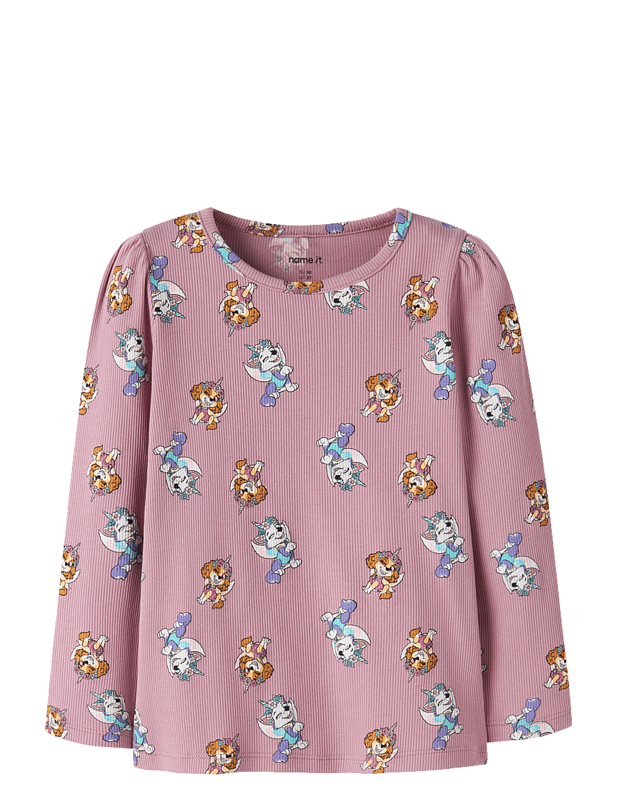 name it - NMFJEMINA PAW LS TOP CPLG - lilas - 0