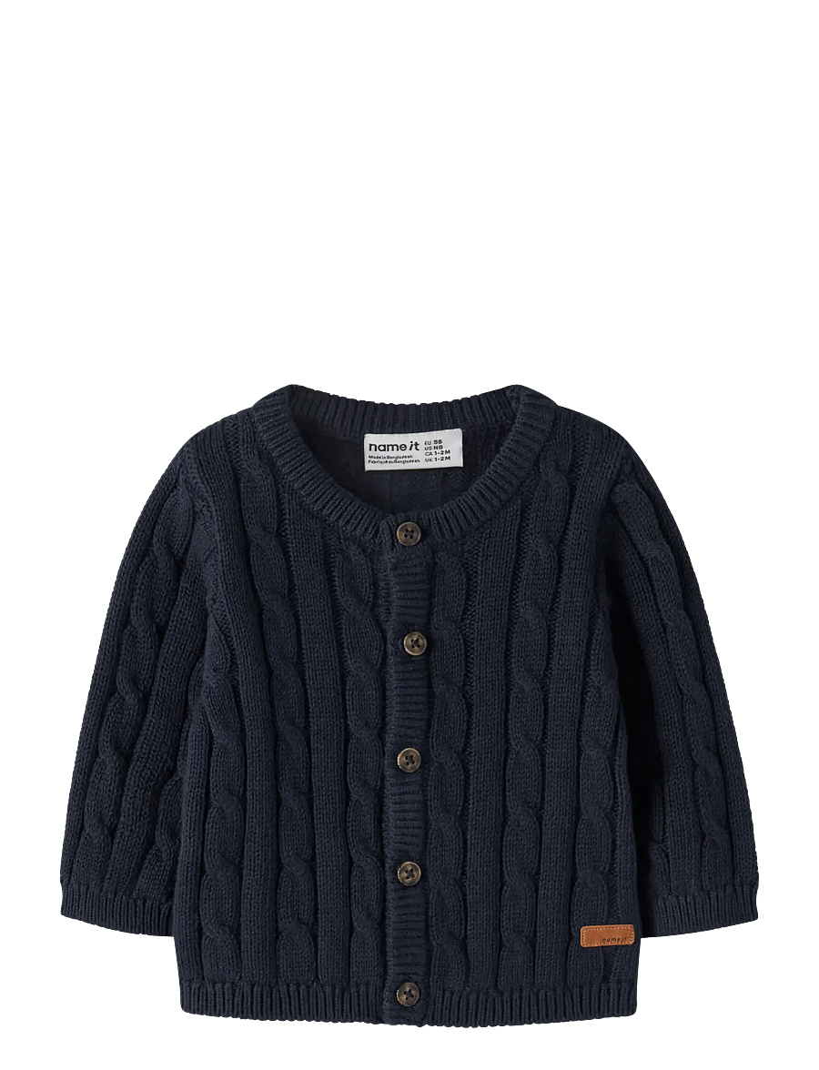 name it - NBMRAFFAT LS KNIT CARD - cardigans - navy blazer - 0