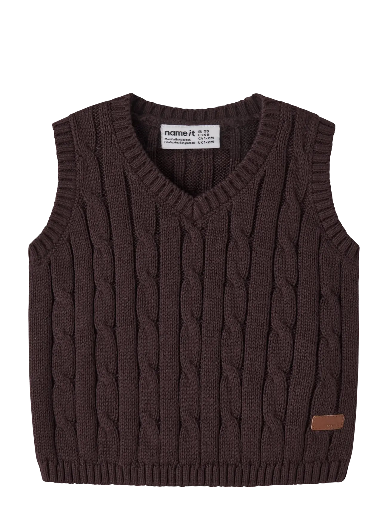 name it NBMRAFFAT KNIT SLIPOVER - Vests - CHOCOLATE PLUM / brown