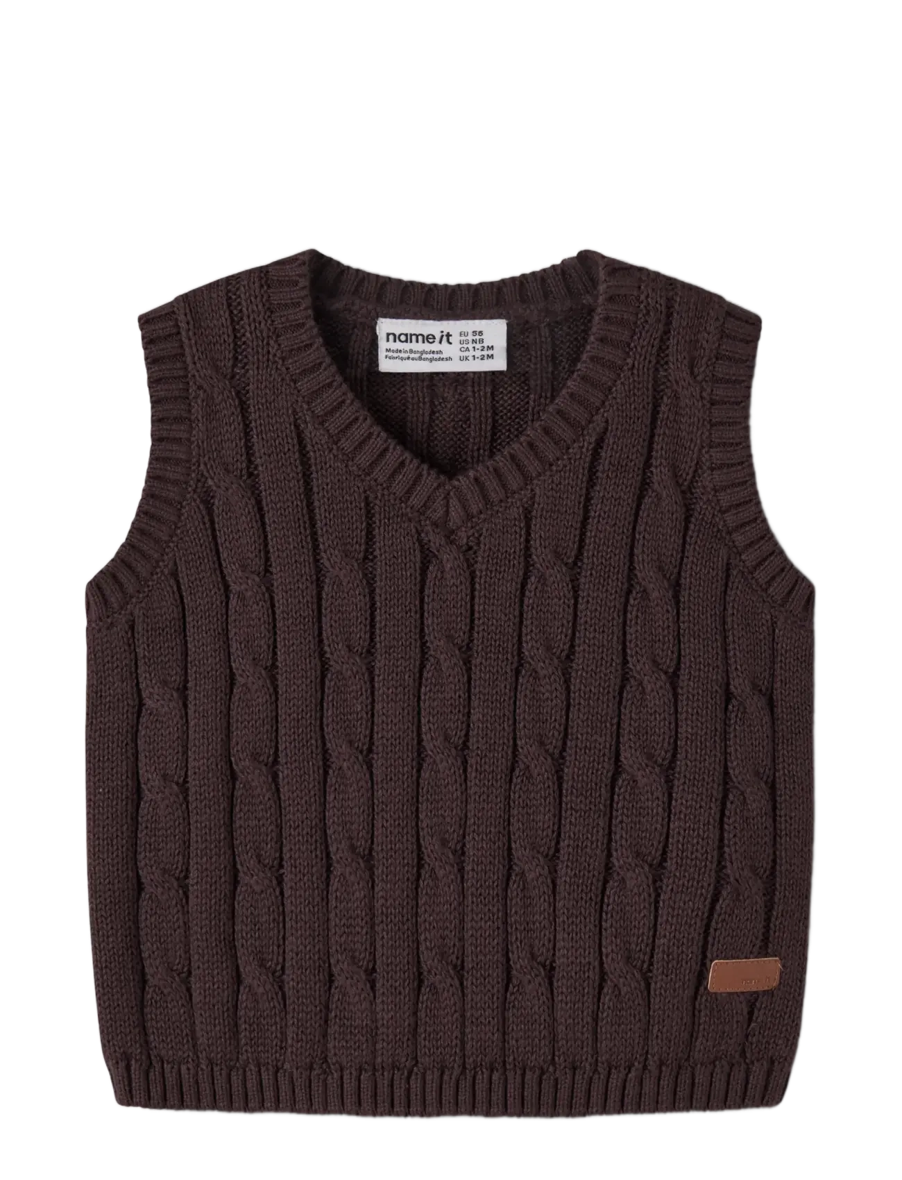 name it - NBMRAFFAT KNIT SLIPOVER - vests - chocolate plum - 2