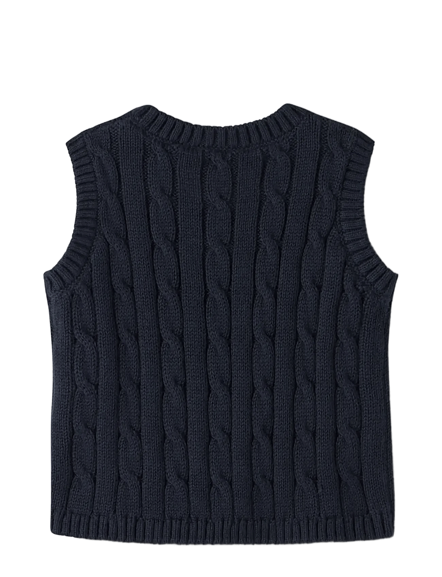 name it - NBMRAFFAT KNIT SLIPOVER - westen - navy blazer - 1