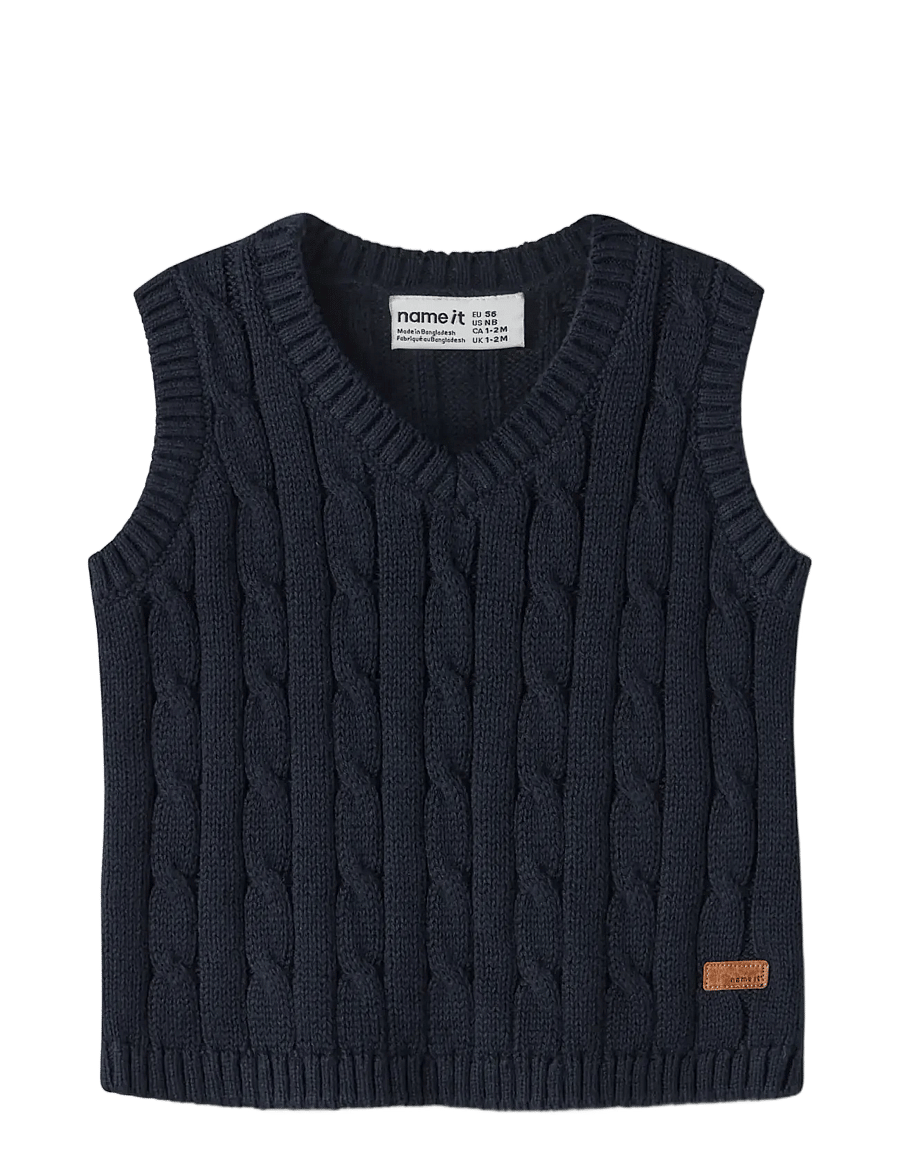name it - NBMRAFFAT KNIT SLIPOVER - westen - navy blazer - 2