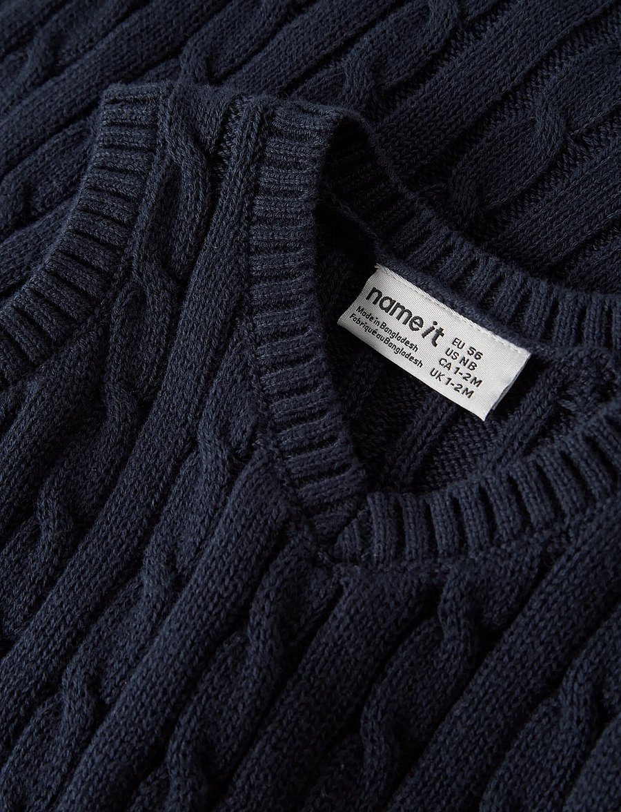 name it - NBMRAFFAT KNIT SLIPOVER - westen - navy blazer - 3