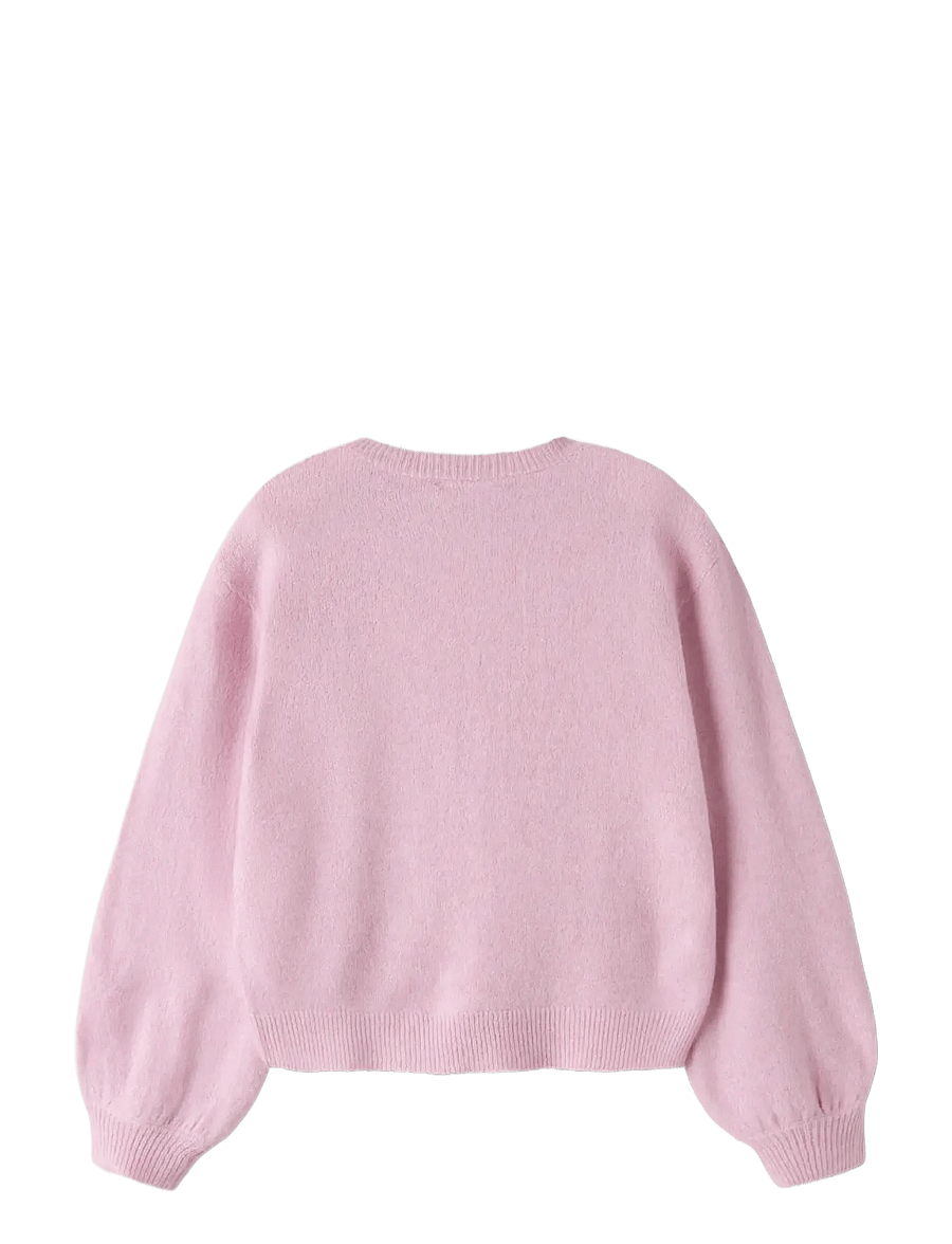 name it - NKFRIMA LS KNIT CARD - koftor - full blooming pink - 1