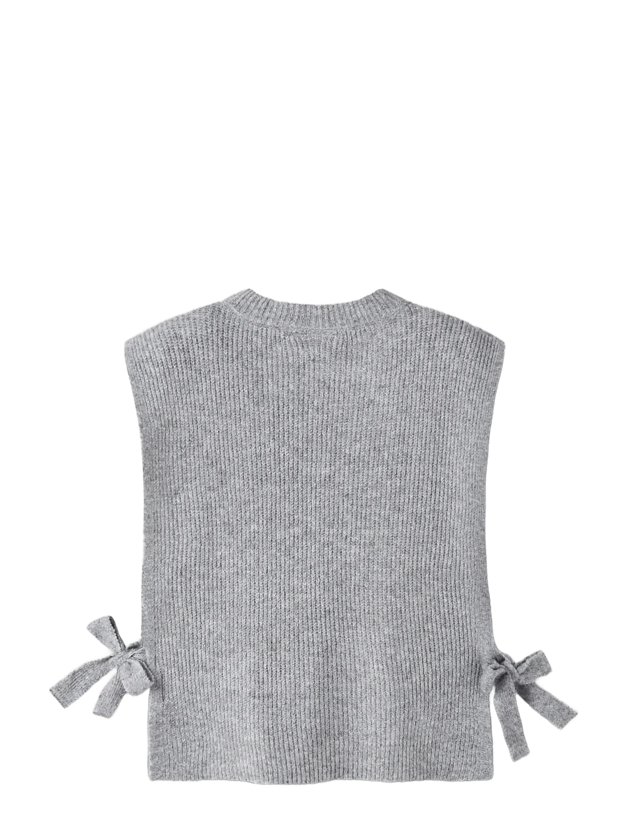 name it - NKFRIANNI KNIT VEST - westen - grey melange - 1
