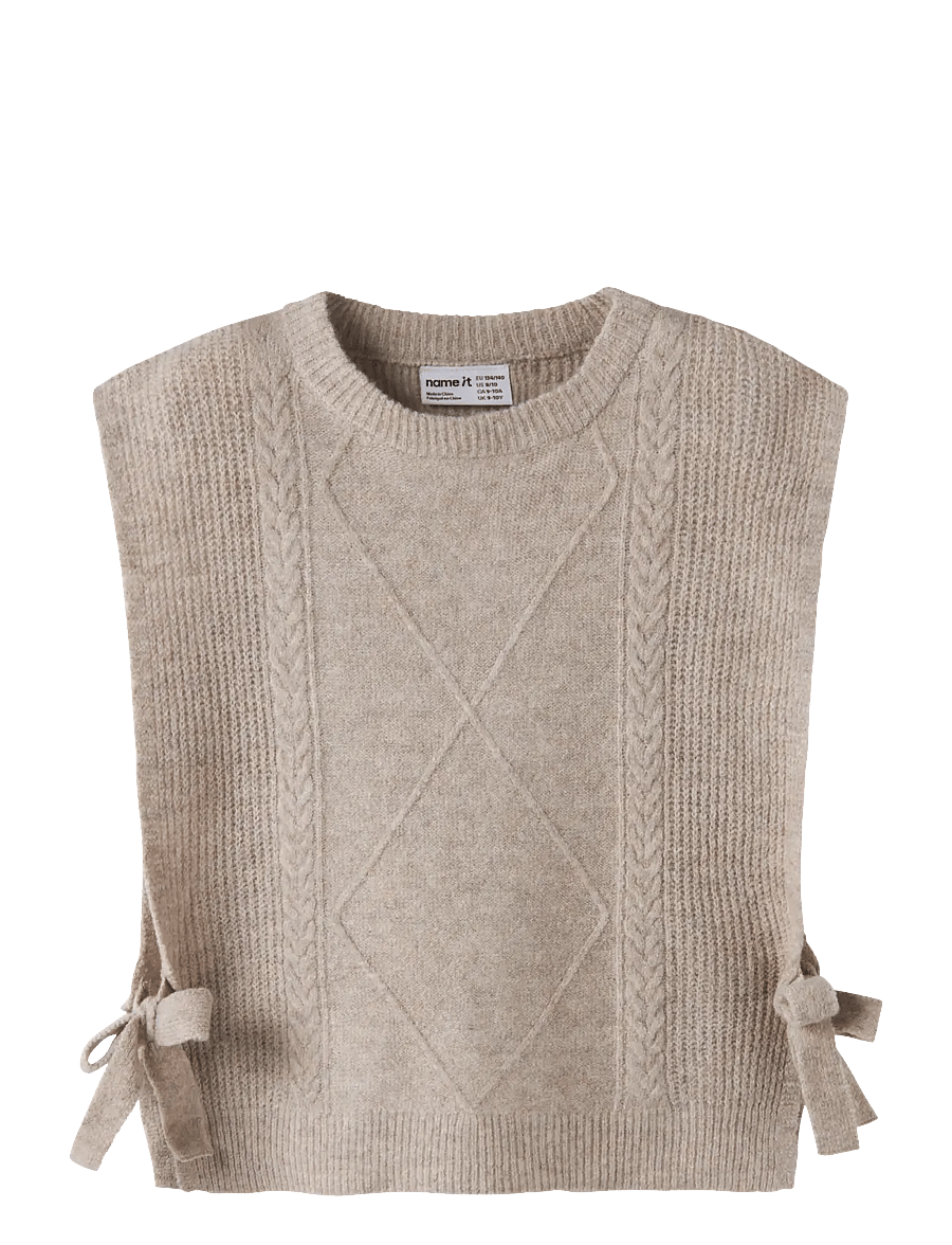 name it - NKFRIANNI KNIT VEST - westen - island fossil - 0