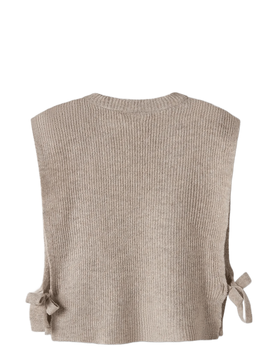 name it - NKFRIANNI KNIT VEST - westen - island fossil - 1