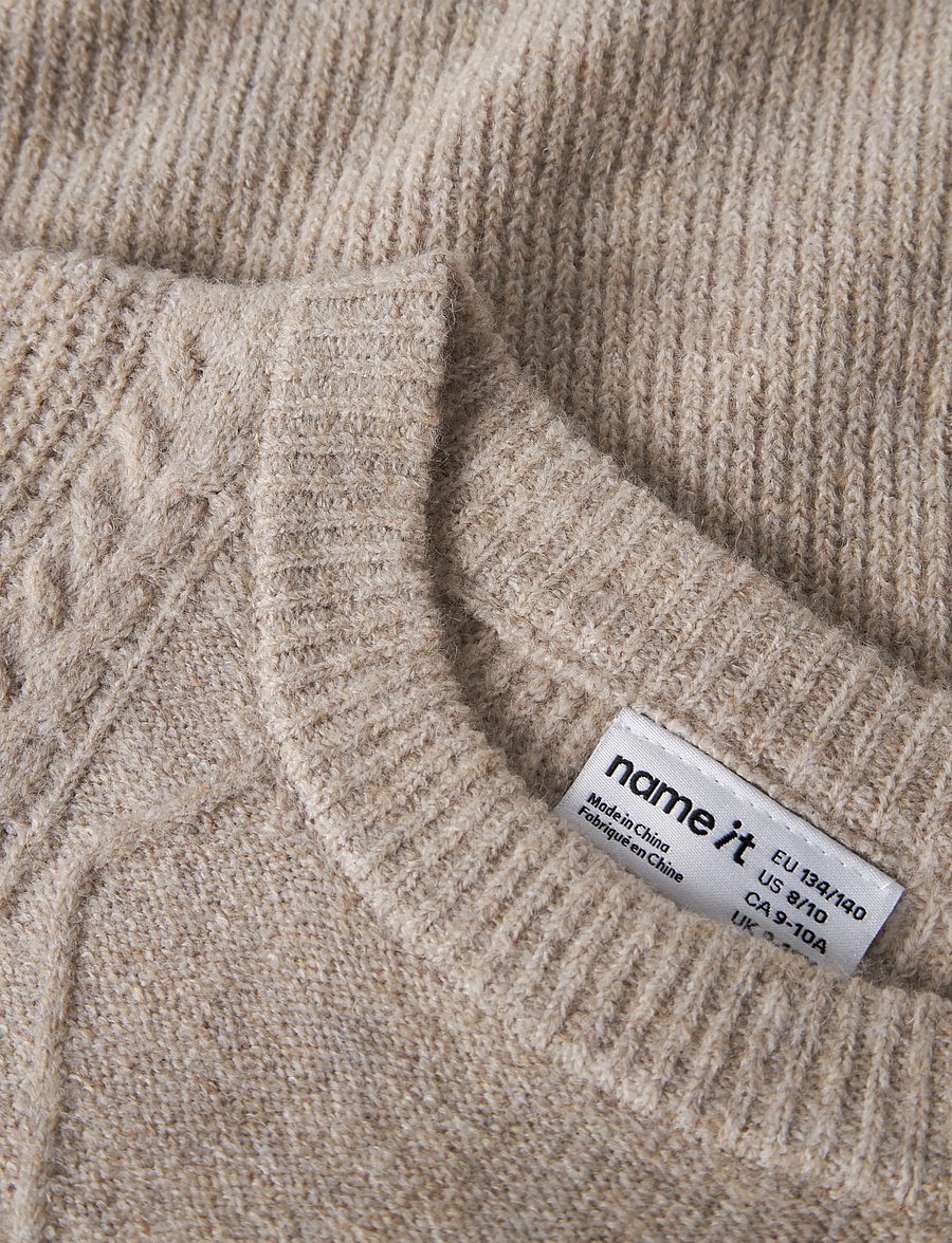 name it - NKFRIANNI KNIT VEST - westen - island fossil - 2