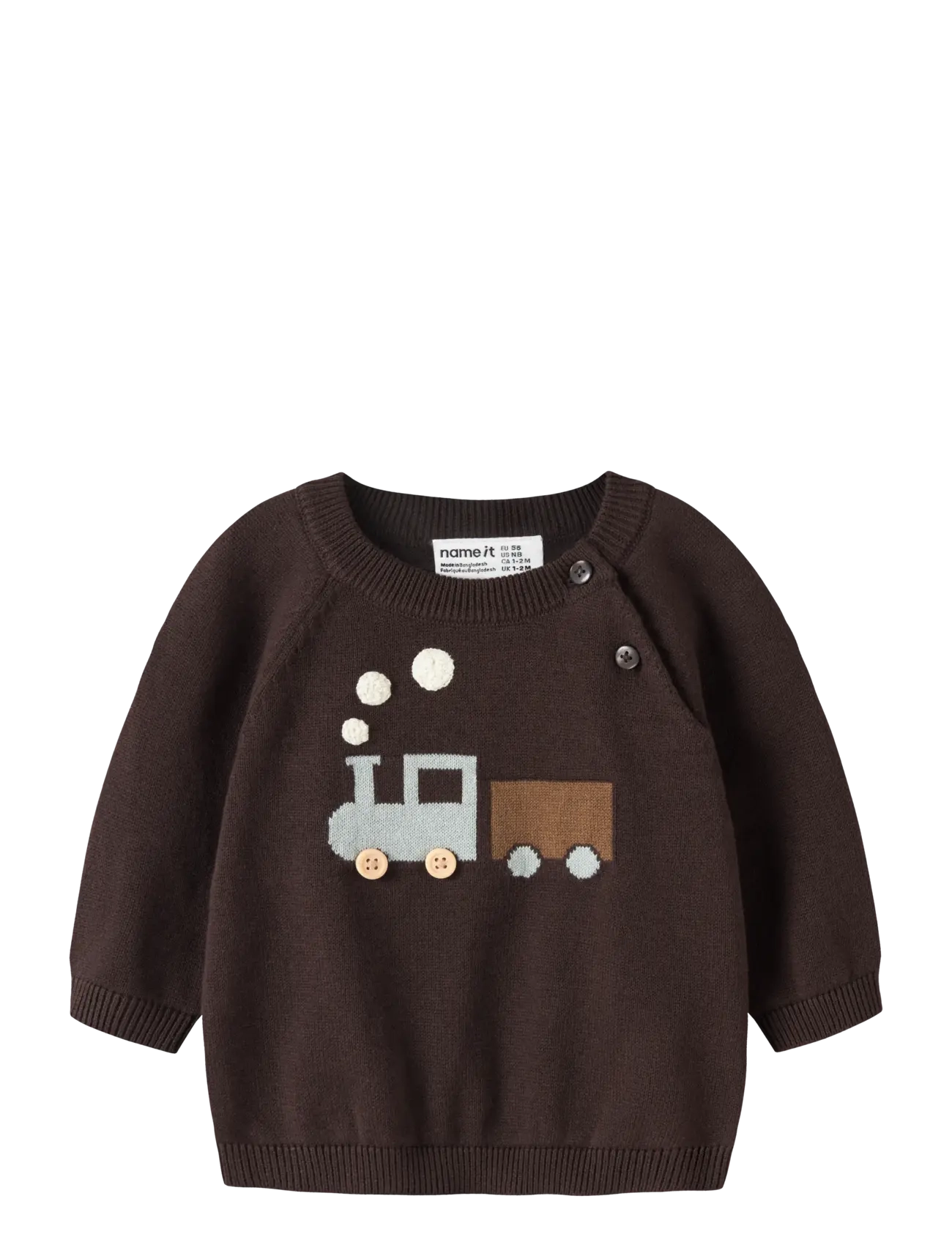 name it NBMRAFELLO LS KNIT - Trøjer - CHOCOLATE PLUM / brown