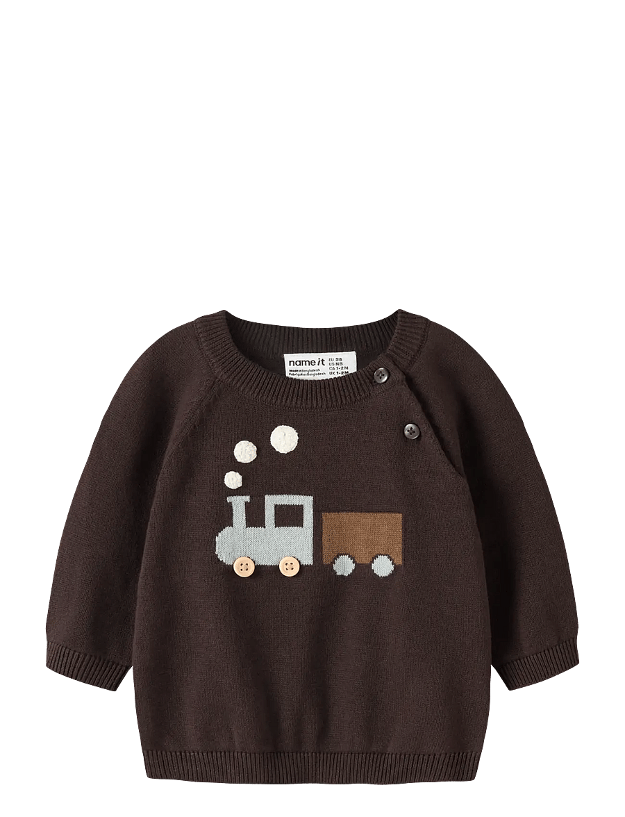 name it - NBMRAFELLO LS KNIT - chocolate plum - 0