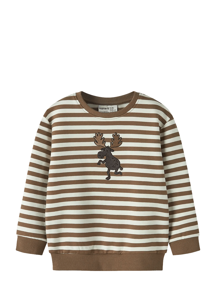 name it - NMMRAFAN LS NREG SWEAT BRU BOX - sepia - 0