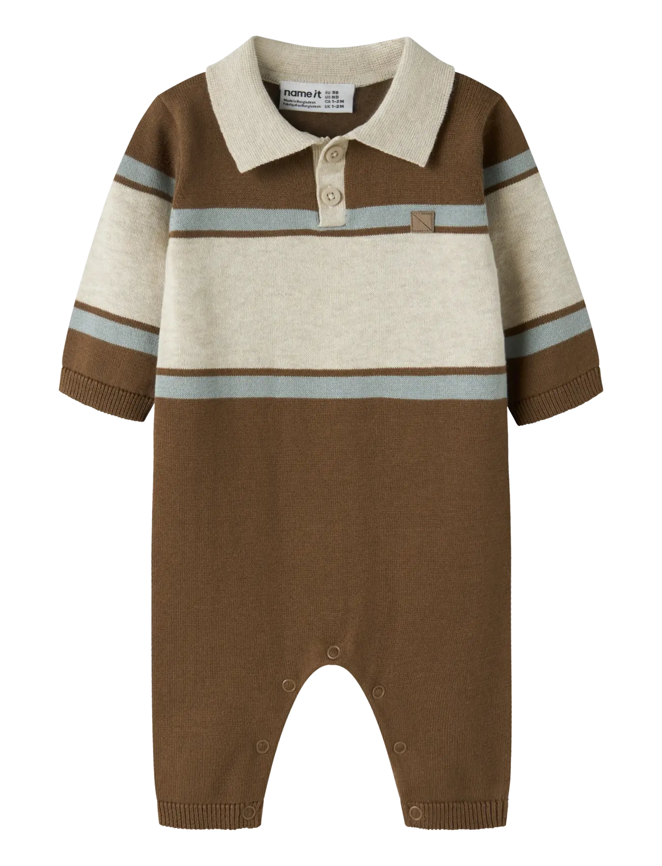 name it NBMRAL LS KNIT POLO SUIT - Jumpsuits - SEPIA / brown
