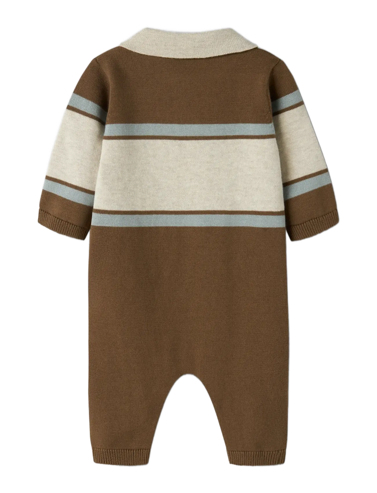 name it - NBMRAL LS KNIT POLO SUIT - jumpsuits - sepia - 1