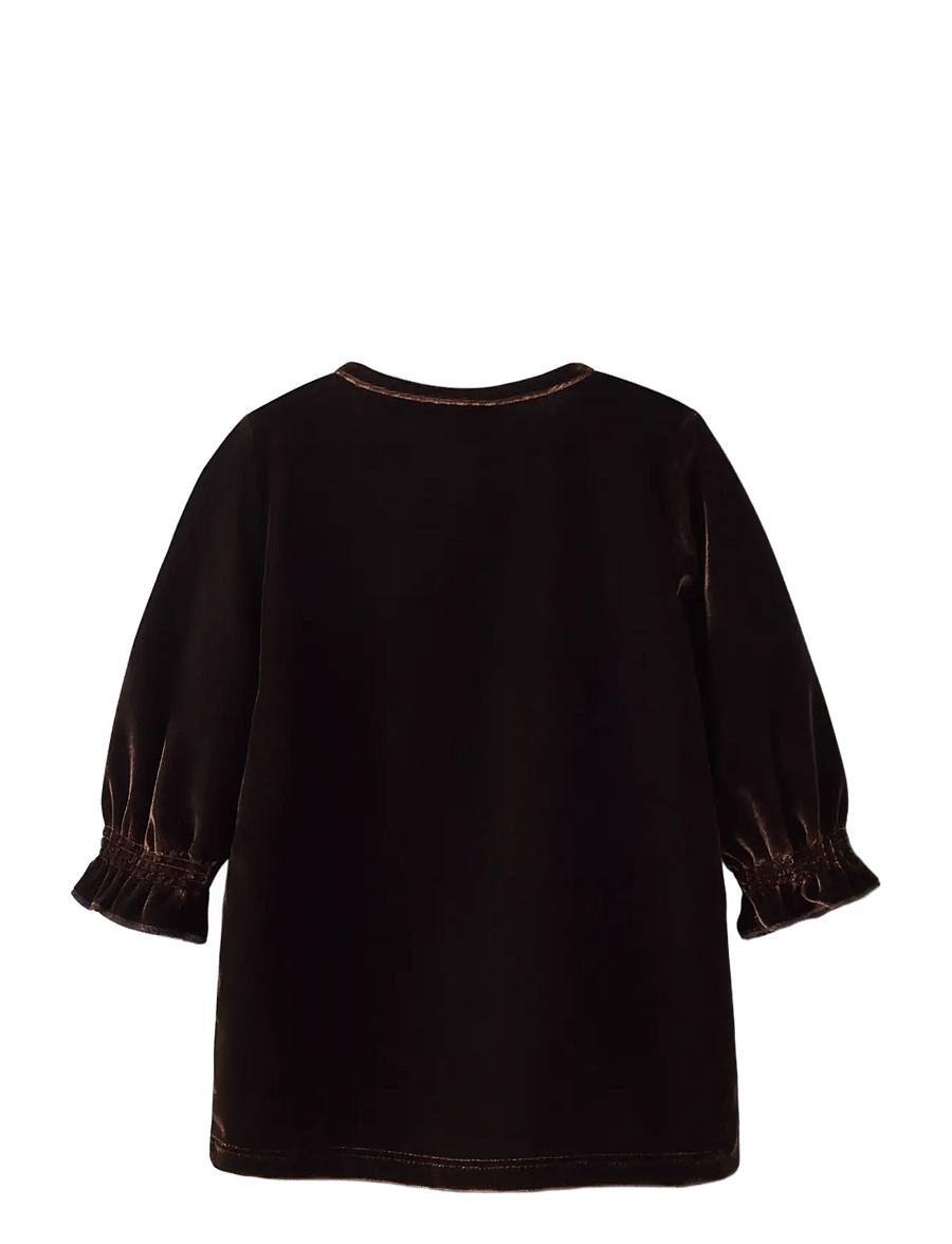 name it - NBFRIDIDDE LS VEL DRESS - langærmede babykjoler - chocolate plum - 1