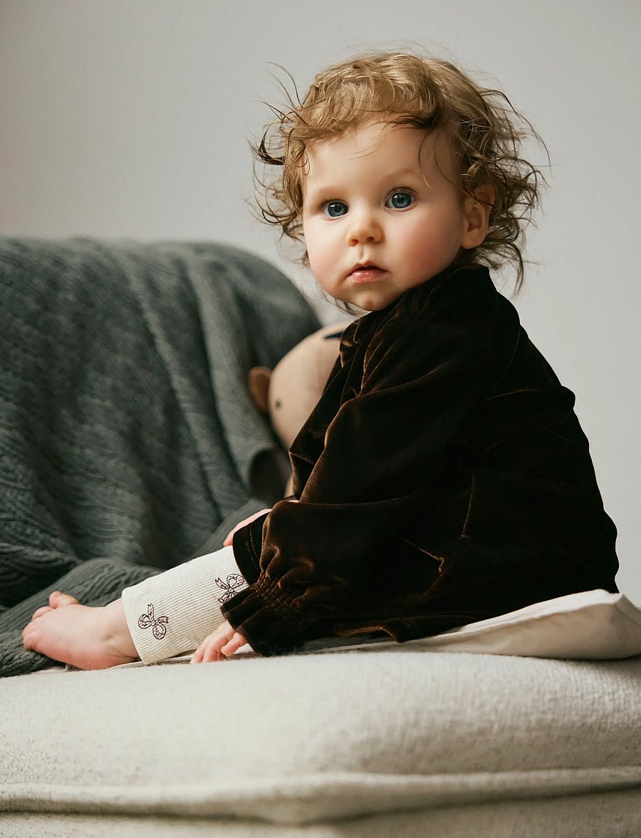 name it - NBFRIDIDDE LS VEL DRESS - langærmede babykjoler - chocolate plum - 2
