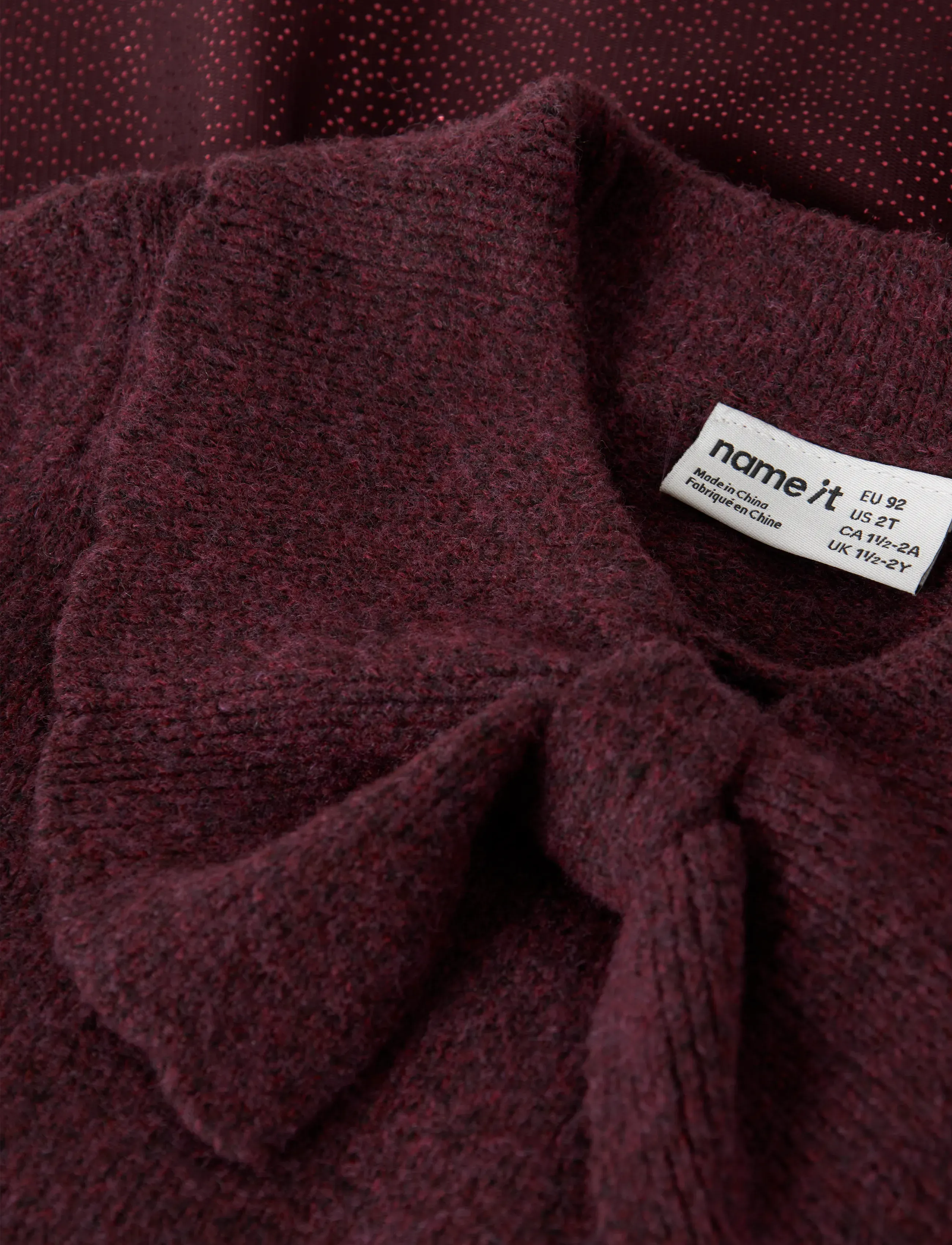 name it - NMFRADINA LS KNIT DRESS - catawba grape - 2