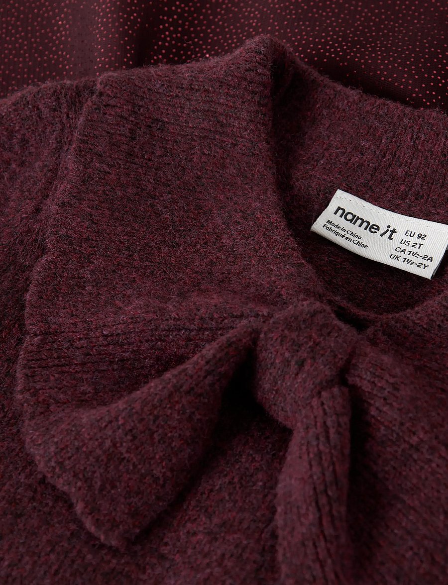 name it - NMFRADINA LS KNIT DRESS - catawba grape - 2