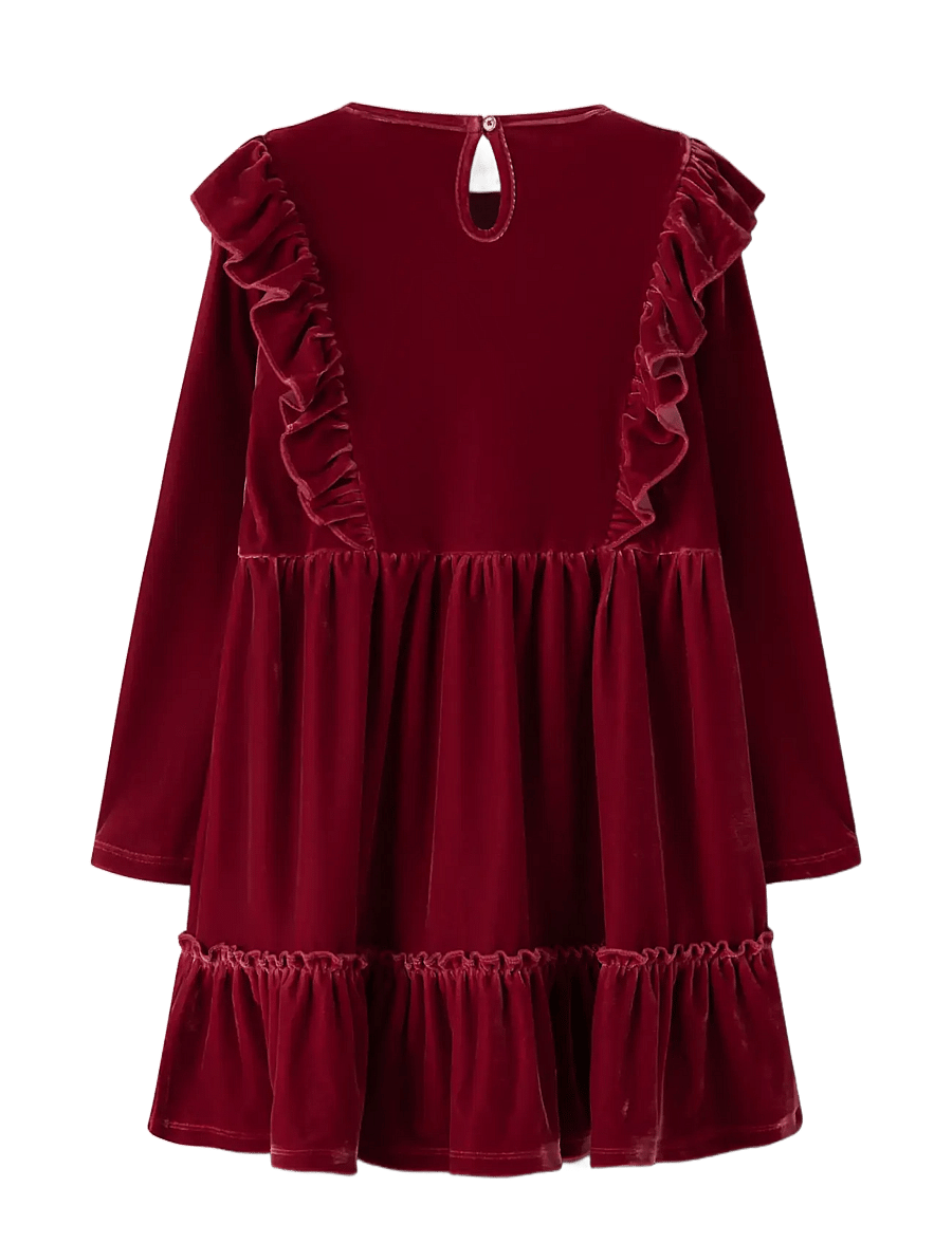 name it - NMFRIDIDDE LS VEL DRESS - langærmede babykjoler - red dahlia - 1
