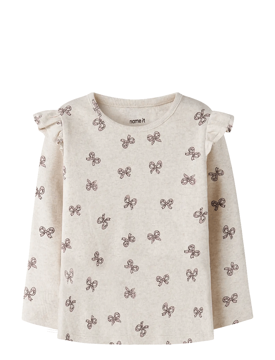 name it - NMFRULIES LS SLIM TOP - peyote melange - 0