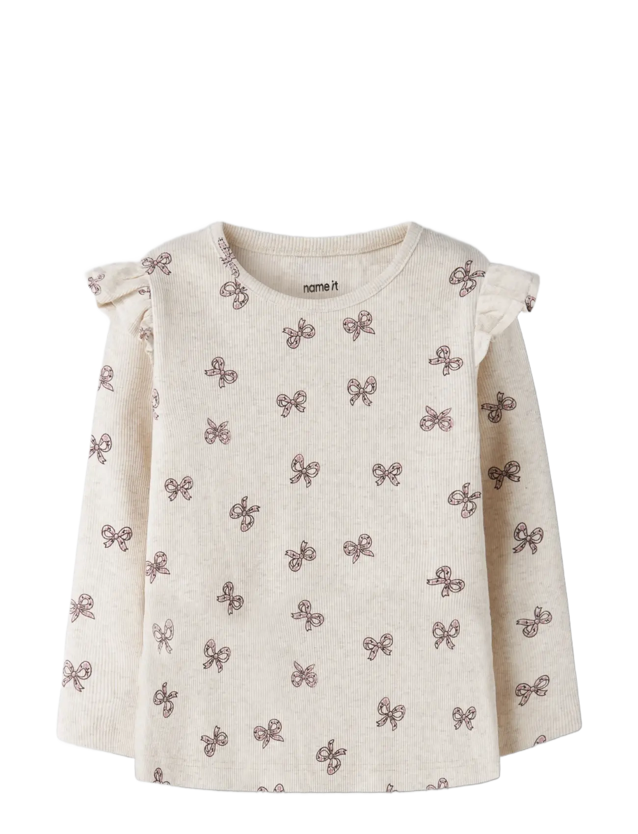 name it - NMFRULIES LS SLIM TOP - peyote melange - 2