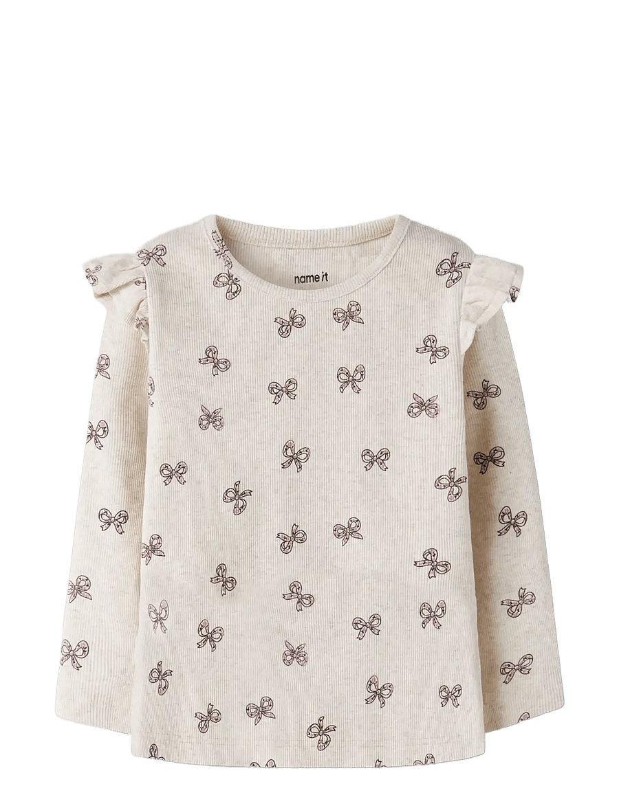 name it - NMFRULIES LS SLIM TOP - peyote melange - 2