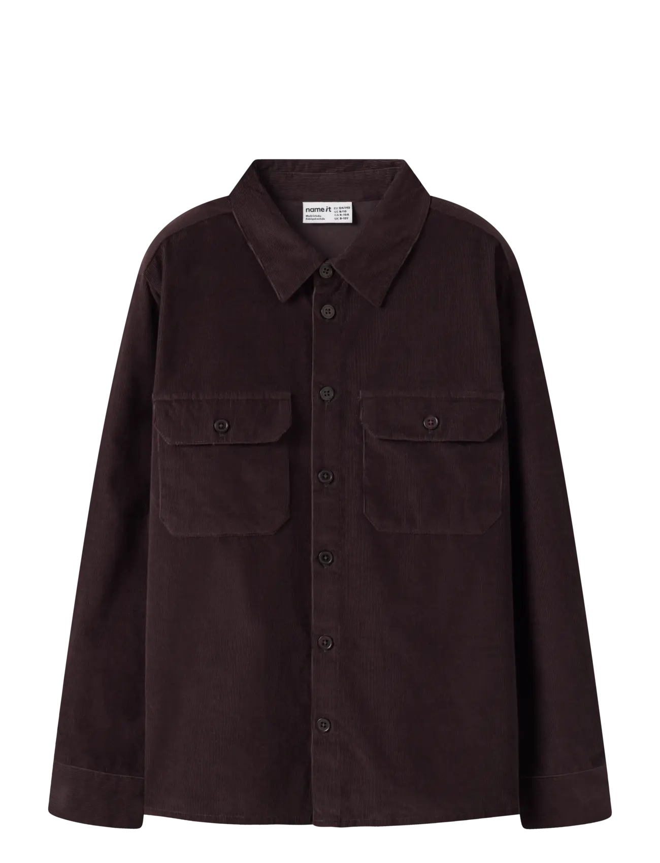 name it NKMRAMI LS CORD SHIRT - Shirts - CHOCOLATE PLUM / brown