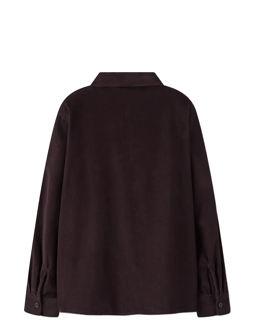 name it - NKMRAMI LS CORD SHIRT - chocolate plum - 1