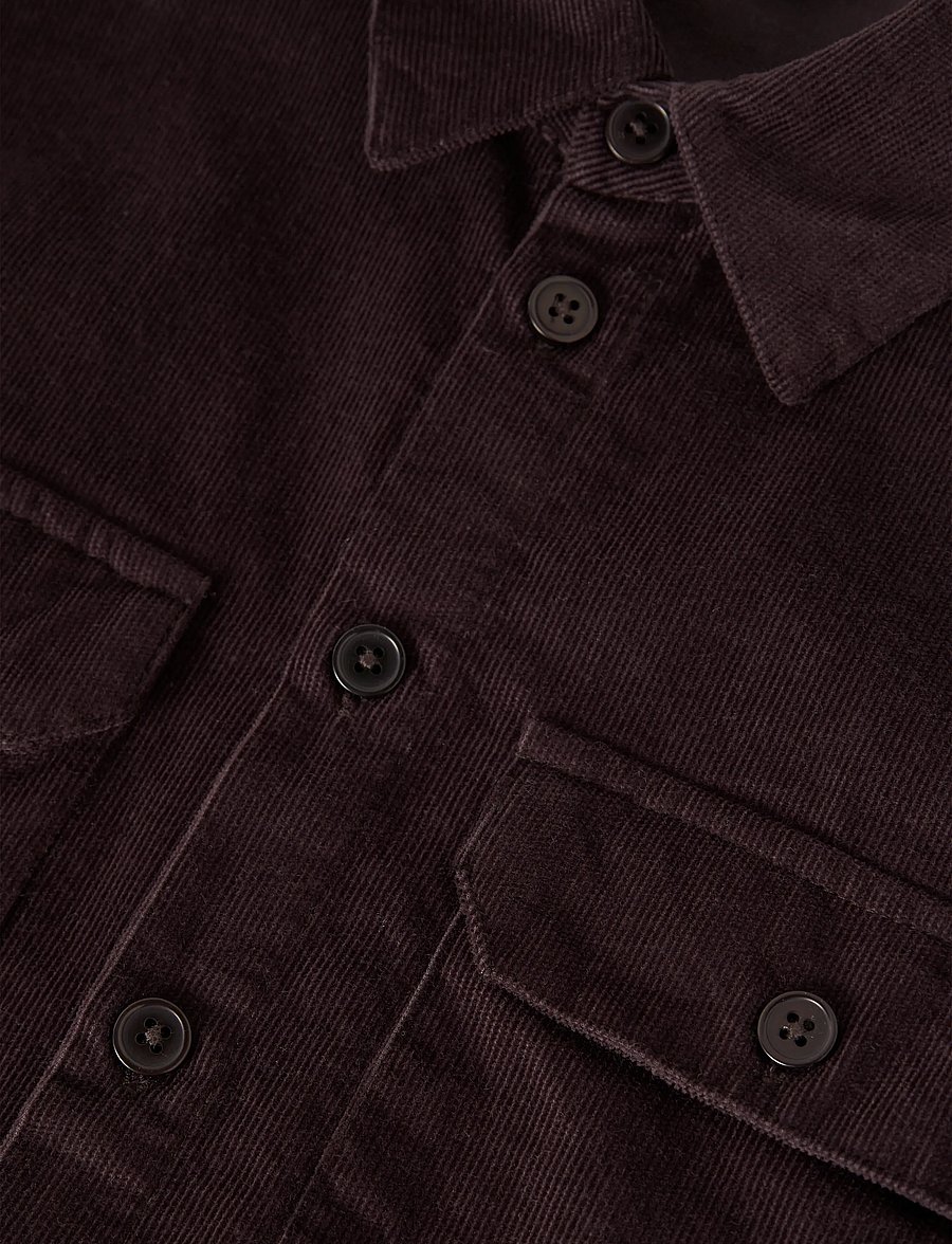 name it - NKMRAMI LS CORD SHIRT - chocolate plum - 4