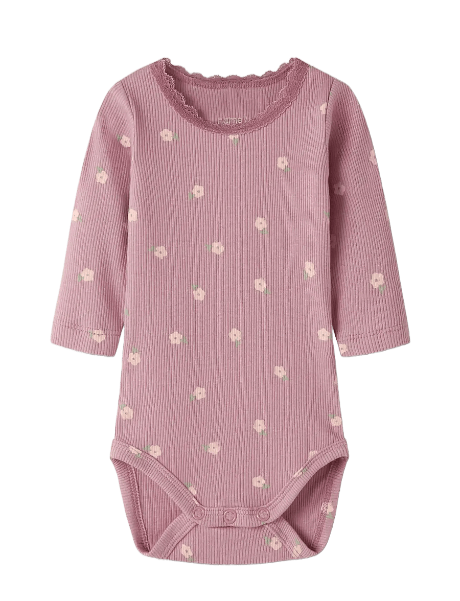 name it - NBFLAUREL LS BODY SET - langärmelige bodys - lilas - 1