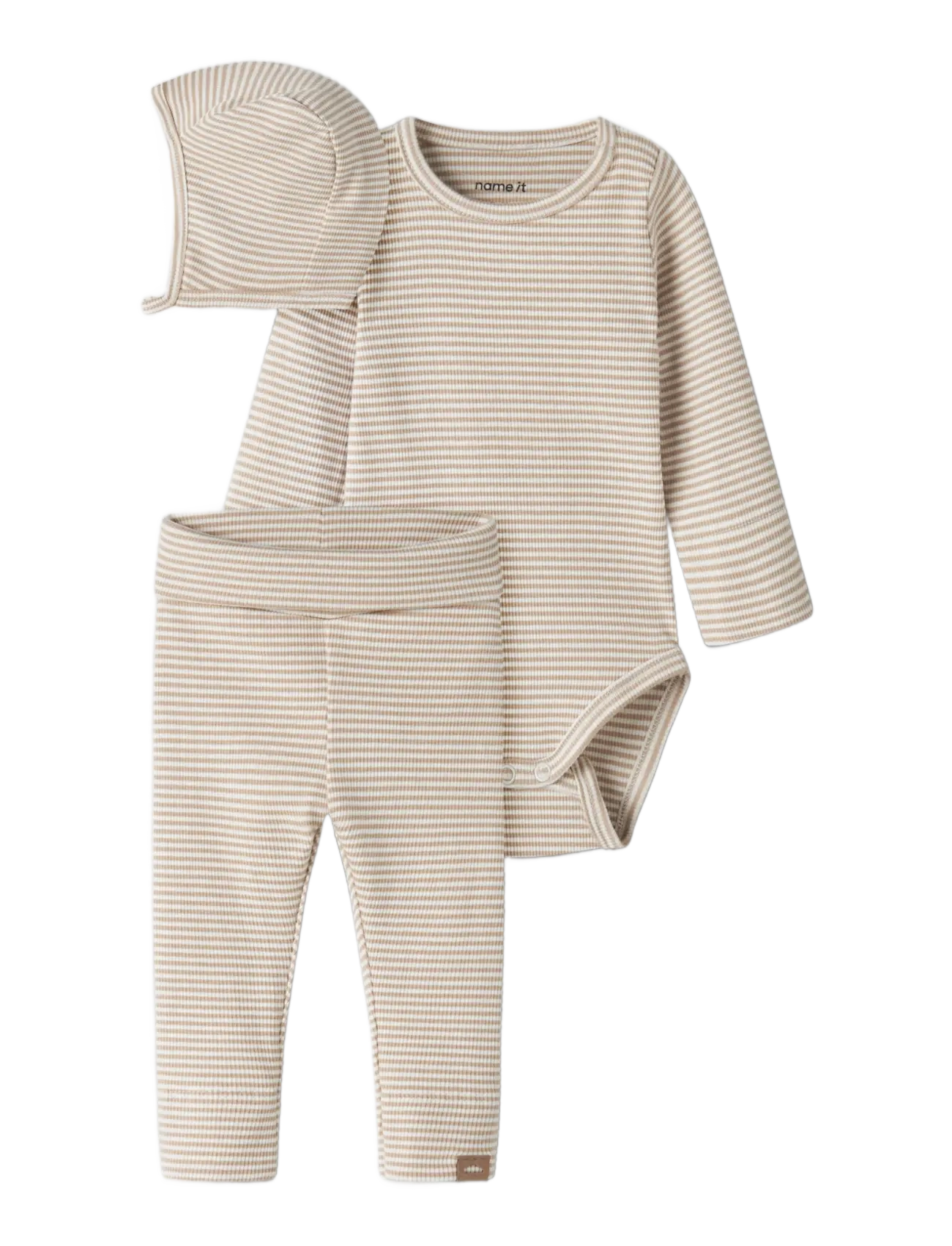 name it - NBNBERRO R LS BODY SET WITH HAT - antique white - 4