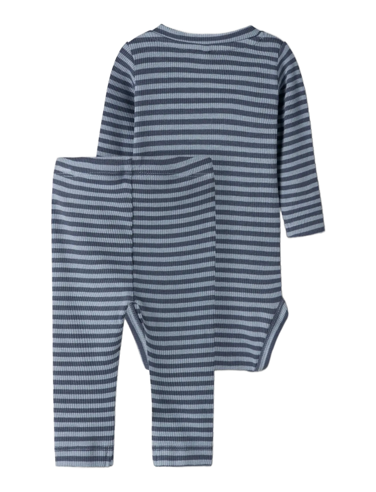 name it - NBMKARDIO LS BODY SET - sæt med body - ashley blue - 1