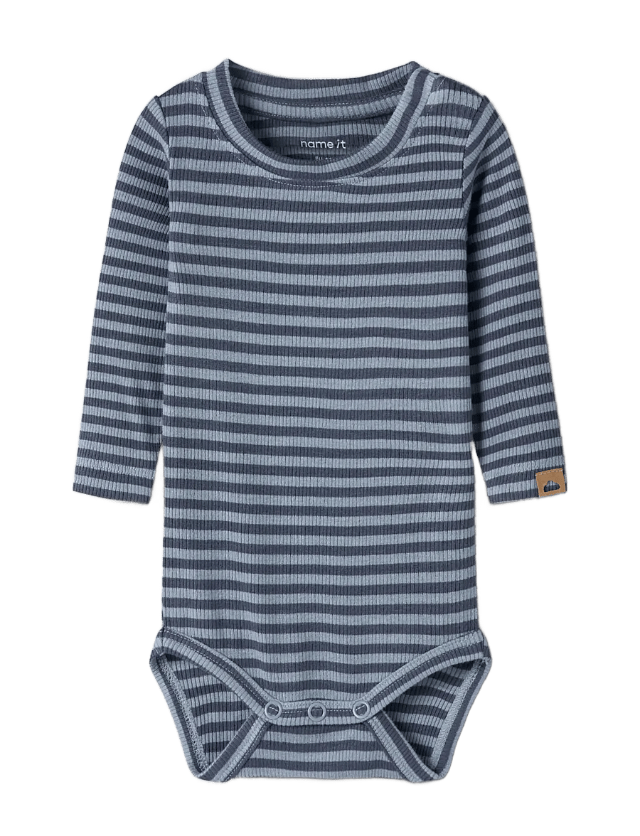 name it - NBMKARDIO LS BODY SET - sæt med body - ashley blue - 2
