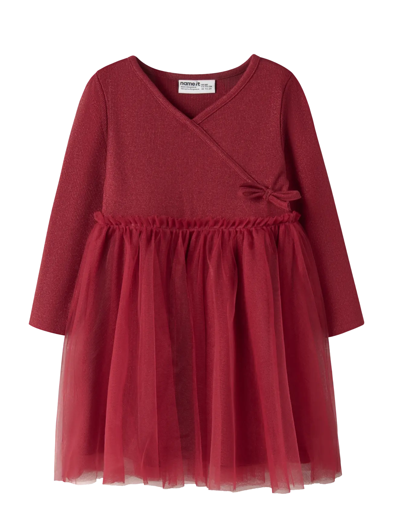 name it NMFRITTY LS SLIM DRESS - Børn - RED DAHLIA / red