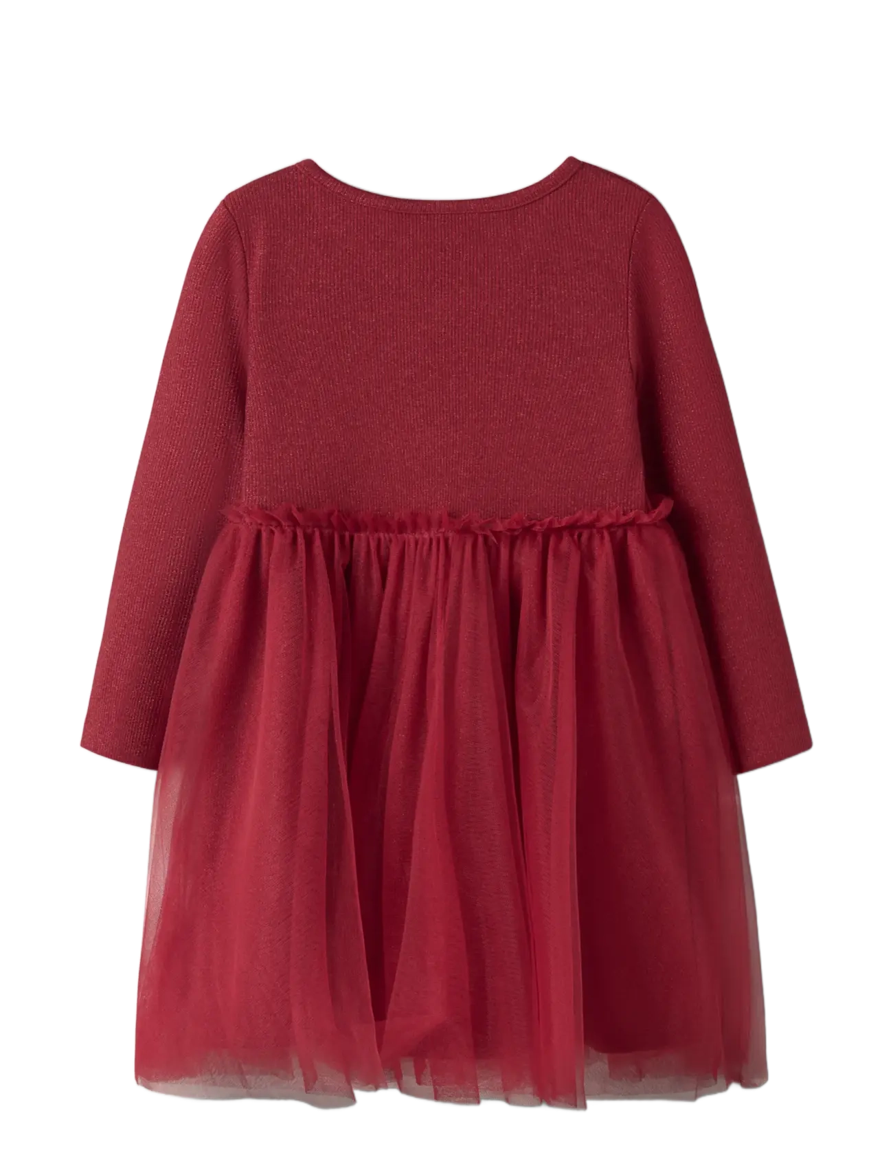 name it - NMFRITTY LS SLIM DRESS - festkjoler - red dahlia - 1