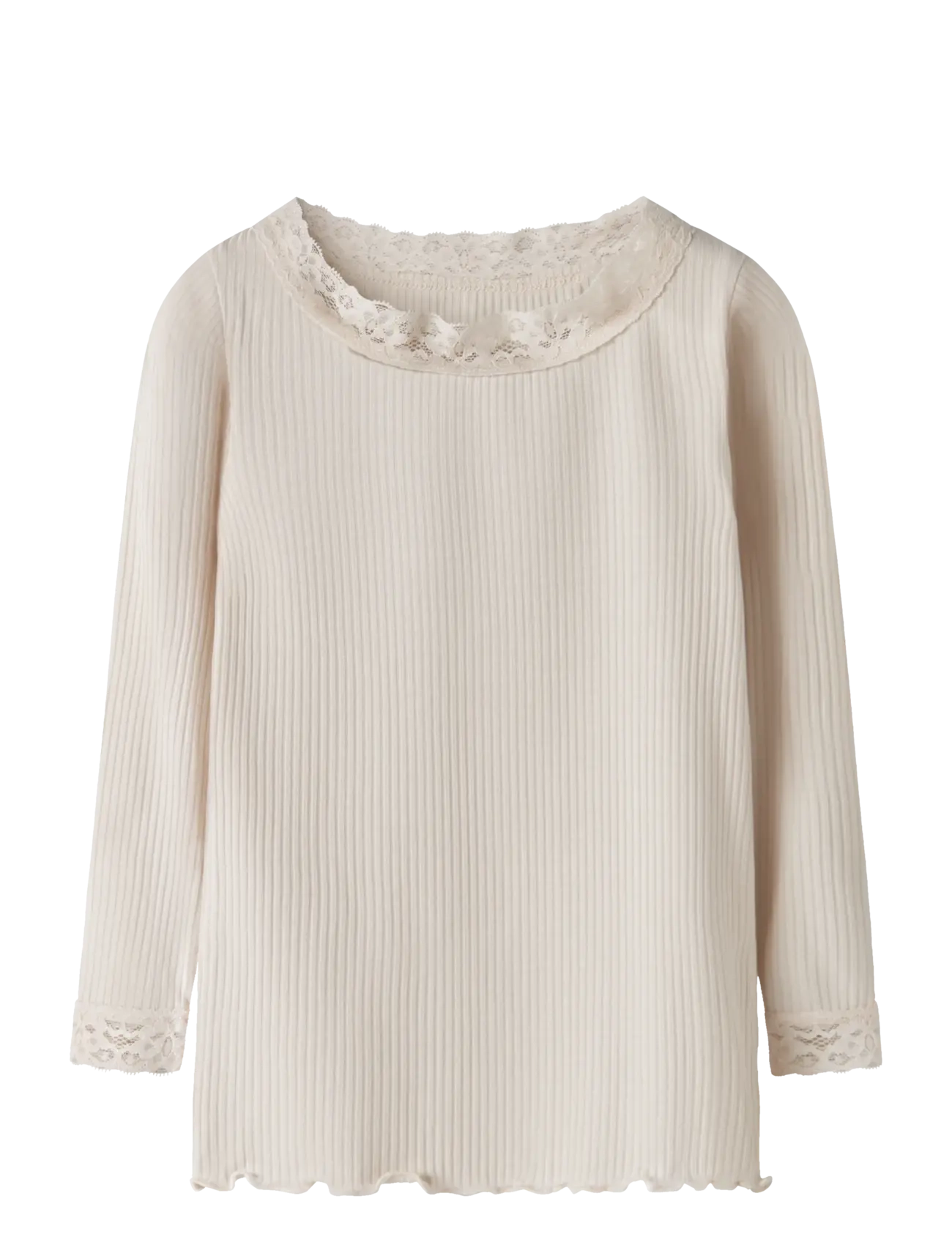 name it NMFRIONA LS XSL TOP - Overdele - BIRCH / cream